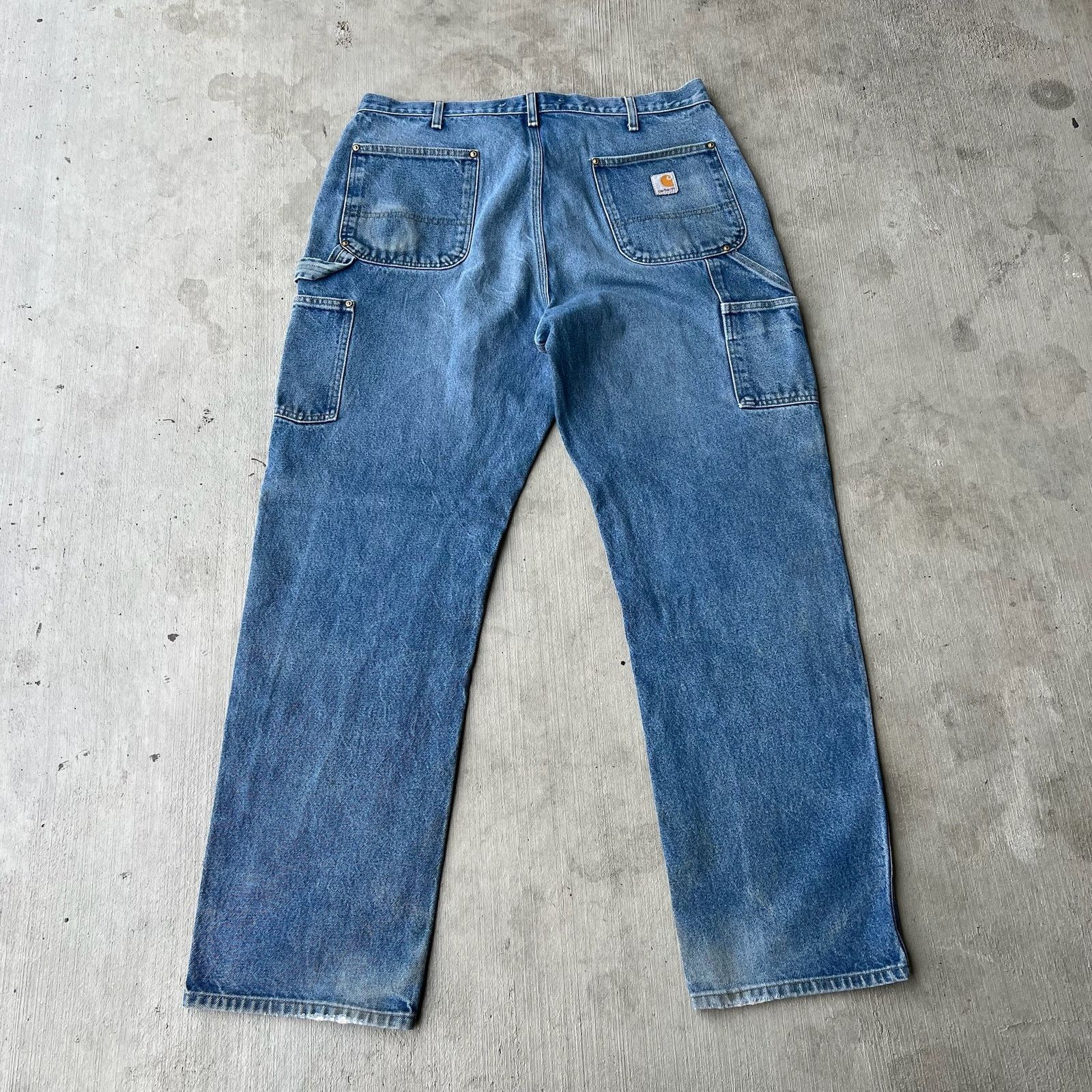 Carhartt × Vintage Carhartt denim blue jean double knee work carpenter pants Size US 37 - 5 Thumbnail