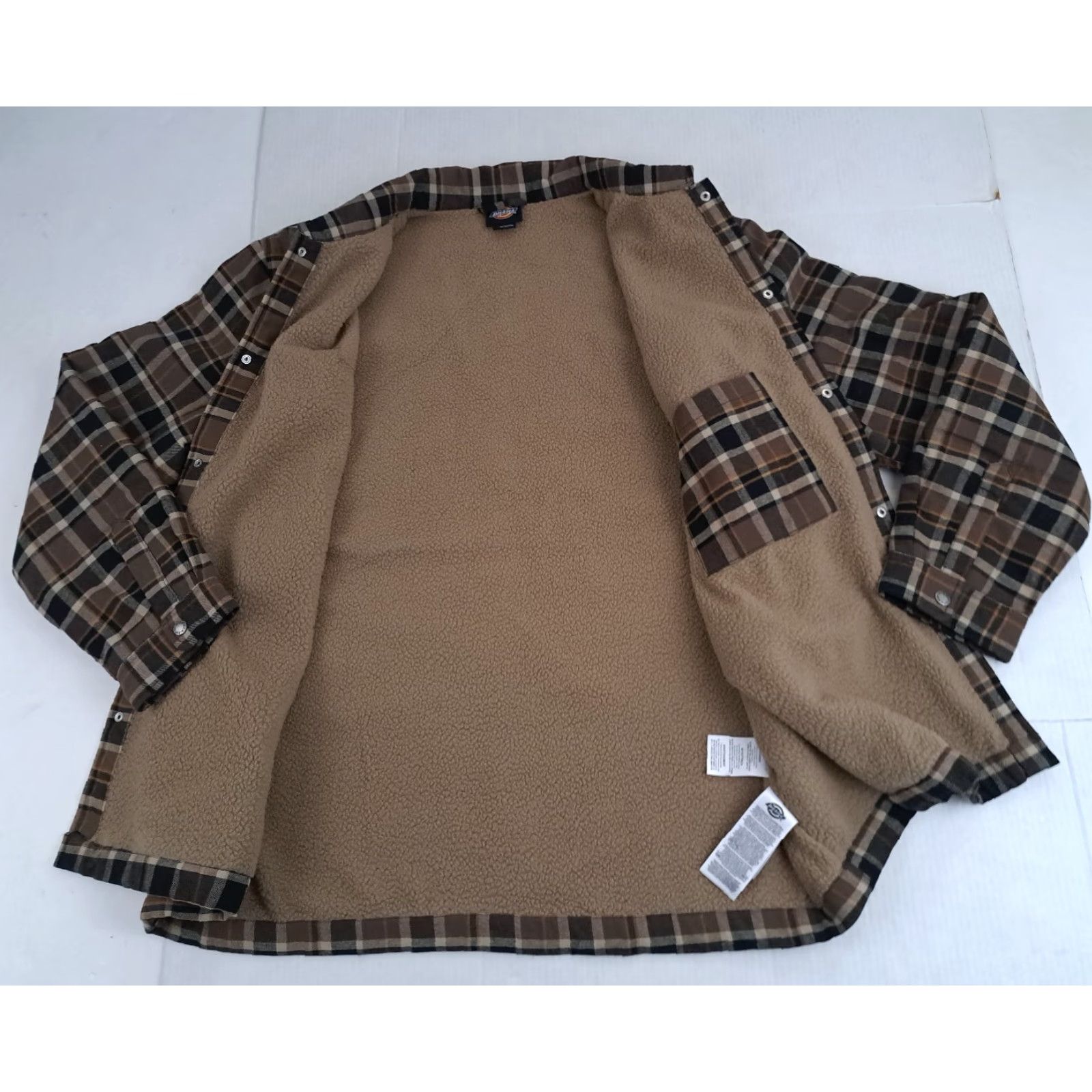 Dickies VINTAGE Dickies Full Snap Button Up Shirt 2XL Brown Plaid Cotton Flannel Insulated Outdoor Casual Workwear Mens Womens Size US XXL / EU 58 / 5 - 6 Thumbnail