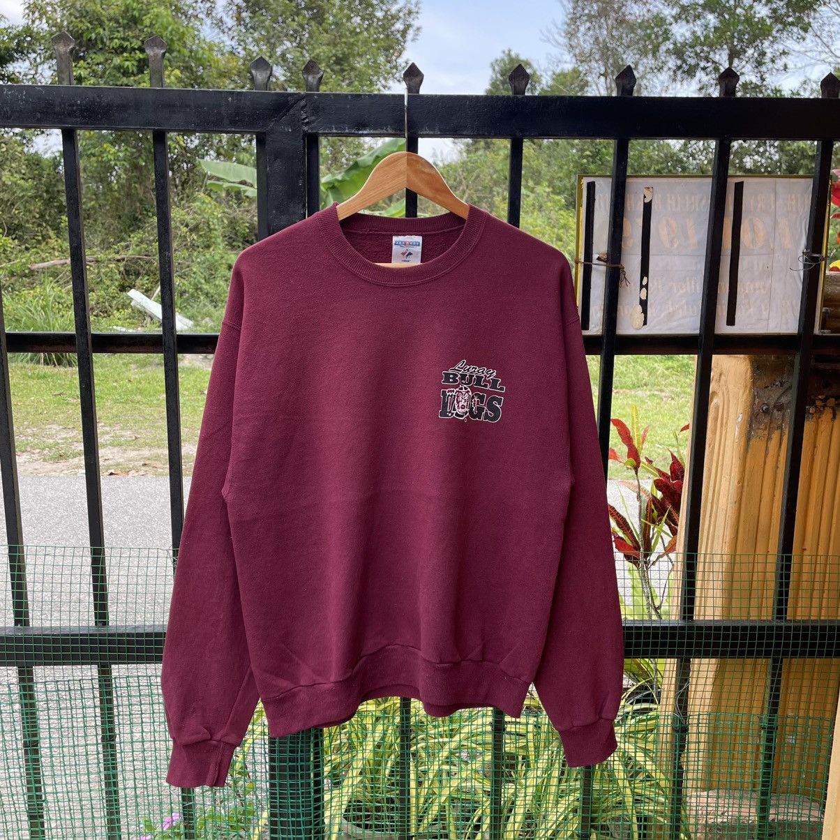 Vintage 🔥Vintage Luray Bull Dogs Big Logo Maroon Jumper Sweatshirts Size US M / EU 48-50 / 2 - 4 Thumbnail