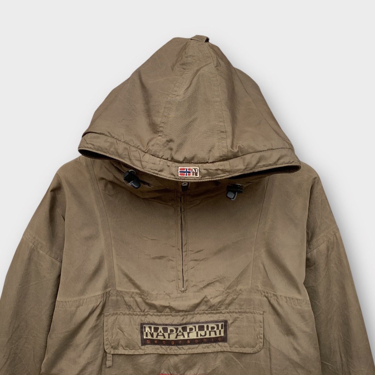 Napapijri NAPAPIJRI GEOGRAPHIC RAINFOREST ANORAK NYLON JACKET BROWN Size US XL / EU 56 / 4 - 5 Thumbnail