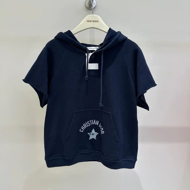 Dior Dior Short Sleeve Cotton Hoodie 0089 Size L / US 10 / IT 46 - 1 Thumbnail