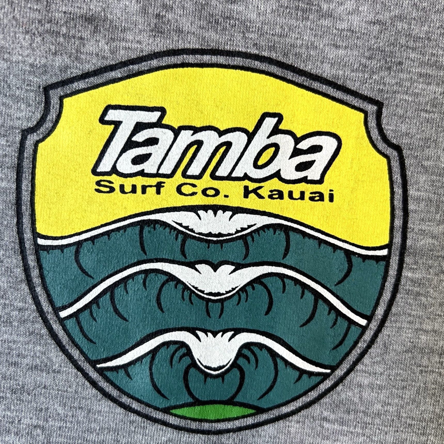Vintage Tamba Surf Co. Shops Kauai Hawaii Islands ‘Breaking Wave’ Shirt M Gray Short Sleeve Crew Neck Logo 90s Beach Hawaiian Tropical Men M & M Shirt Size US M / EU 48-50 / 2 - 4 Thumbnail