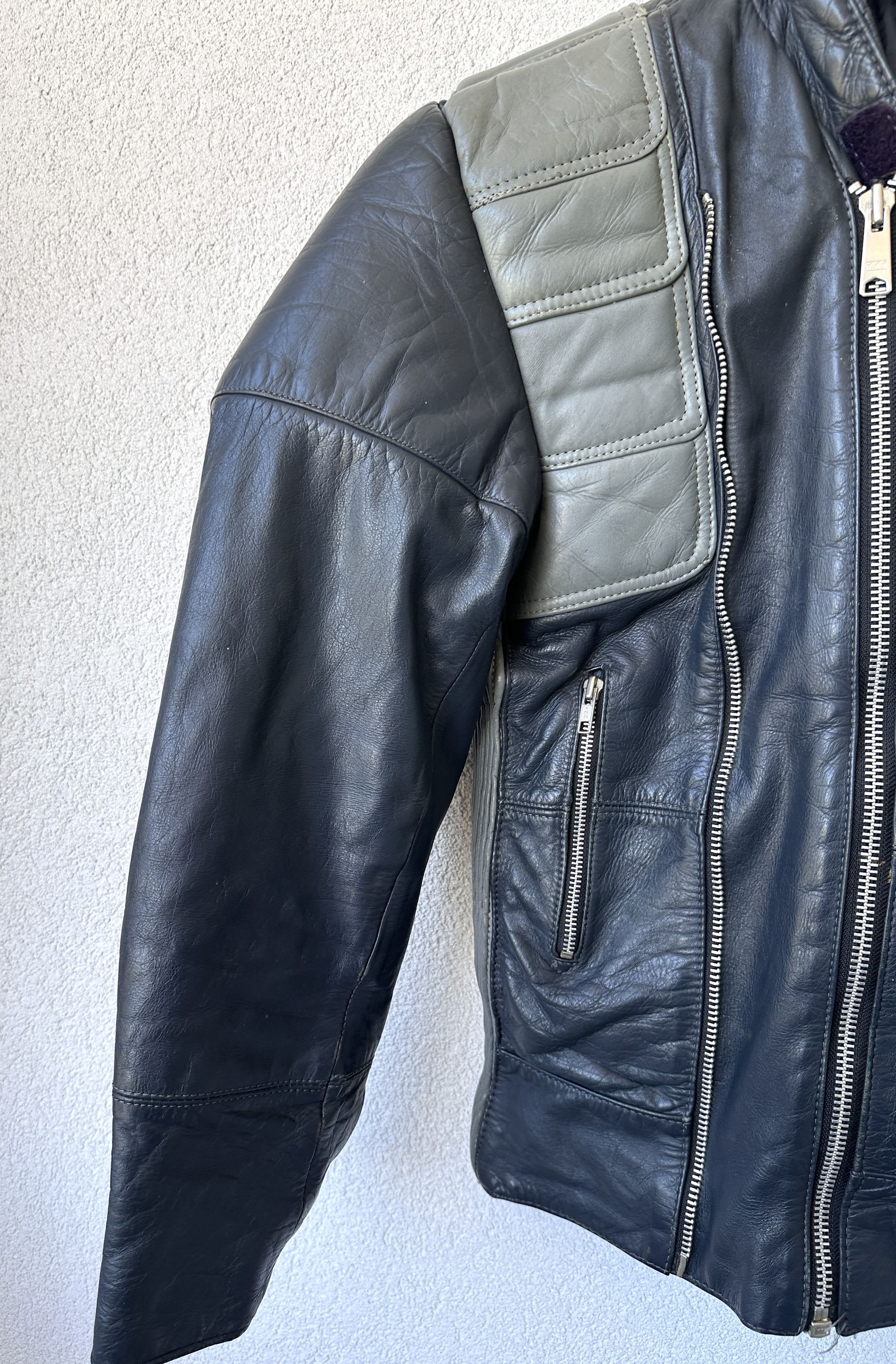 Vintage Rare leather boxy jacket motorcycle racing oversize Size L / US 10 / IT 46 - 7 Thumbnail
