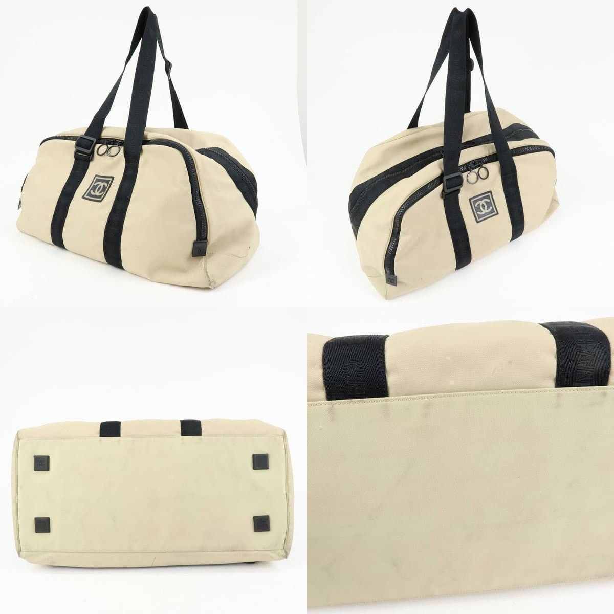 Chanel Chanel Sports Nylon Boston Duffle Bag Beige Size ONE SIZE - 3 Thumbnail