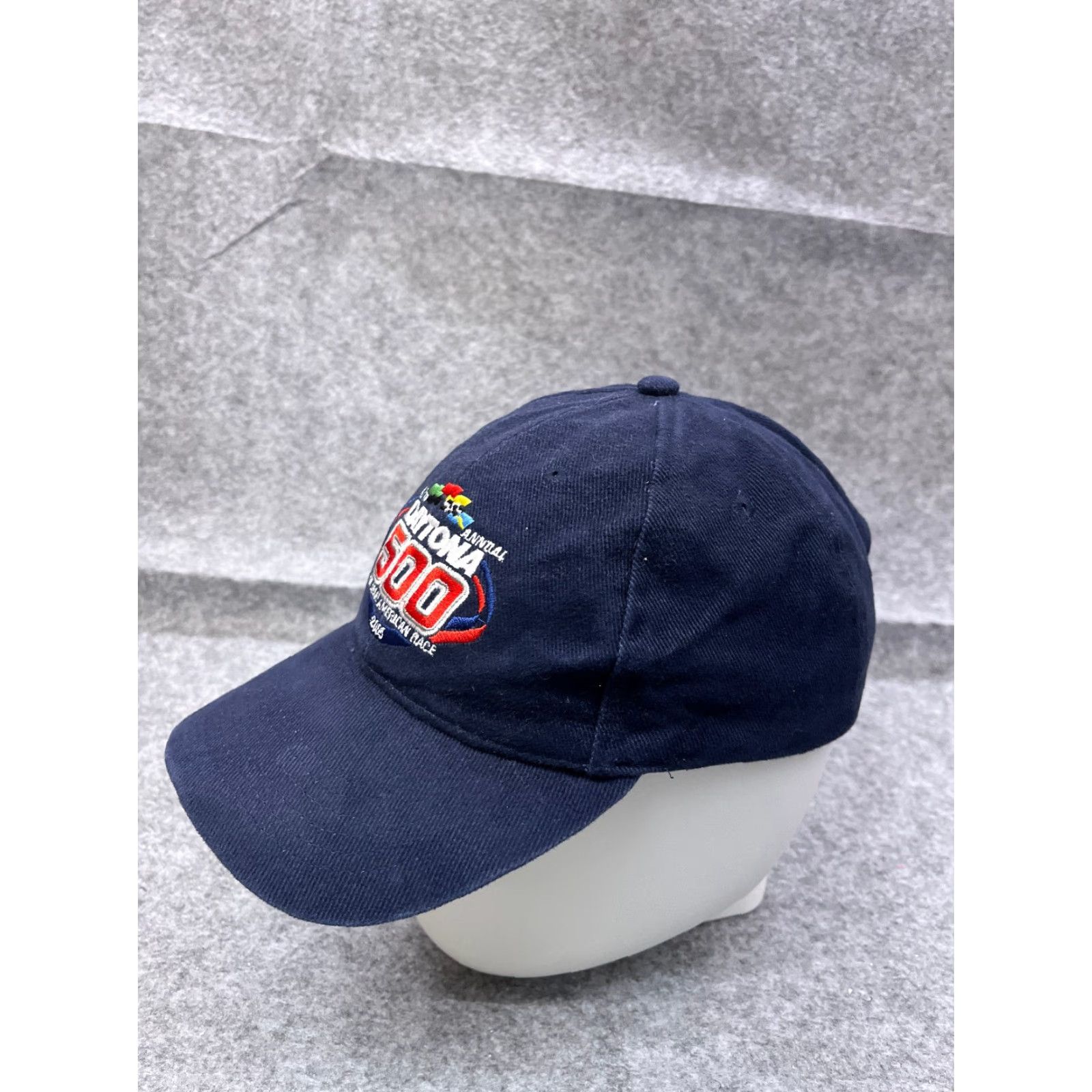 NASCAR VINTAGE Daytona 500 NASCAR Hat Cap Strap Back Adult OS Blue Cotton Logo 2005 Racing Men Women Size ONE SIZE - 4 Thumbnail