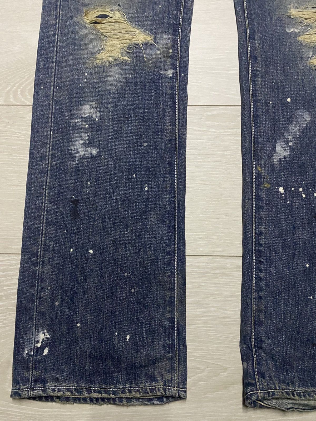 Murder License Vintage Murder License Paint Splatter Distressed Slim Jeans Size US 36 / EU 52 - 9 Thumbnail