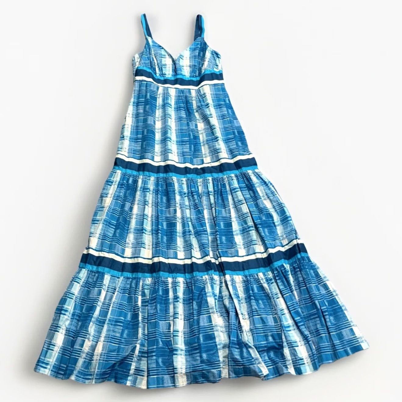 Hope Hope for Flowers Tracy Reese Tiered Slip Peasant Dress Sleeveless Multicolor Long M Womens Size M / US 6-8 / IT 42-44 - 3 Thumbnail