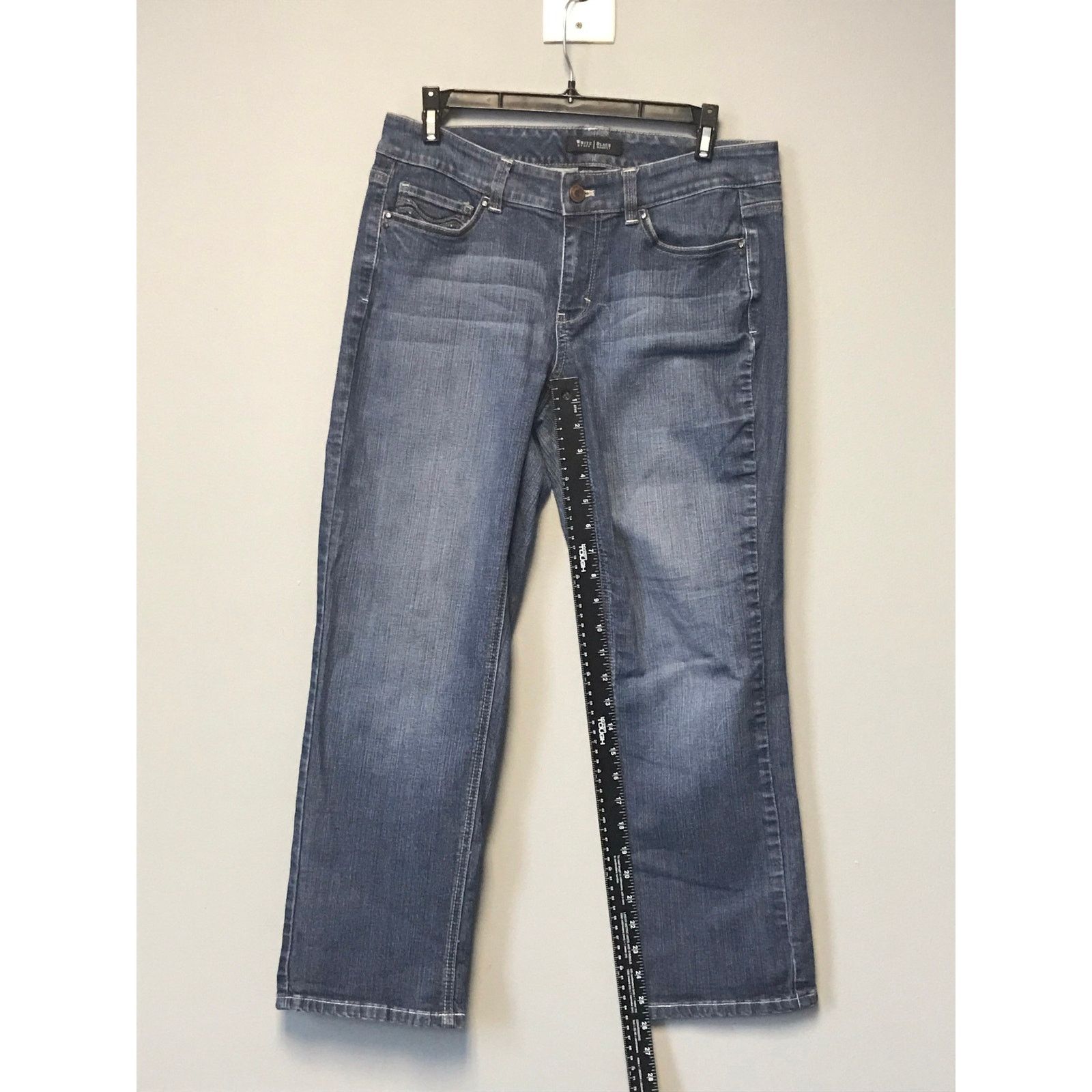 White House Black Market NWOT WHBM Medium Wash Women's Contour Jeans Size 8 Size 30" / US 8 / IT 44 - 4 Thumbnail