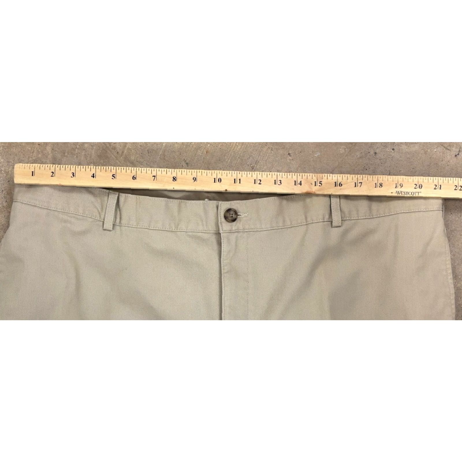 Vintage VINTAGE L.L. Bean Chino Pants 42x30 Flannel Lined Beige Flat Front Mens Casual Outdoors Size US 42 / EU 58 - 7 Thumbnail