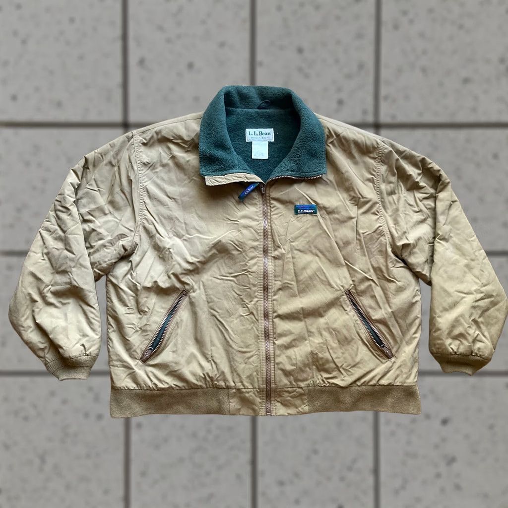 Vintage VINTAGE L.L. Bean Jacket Bomber Full Zip Mens 2XL Beige Size US XXL / EU 58 / 5 - 1 Thumbnail