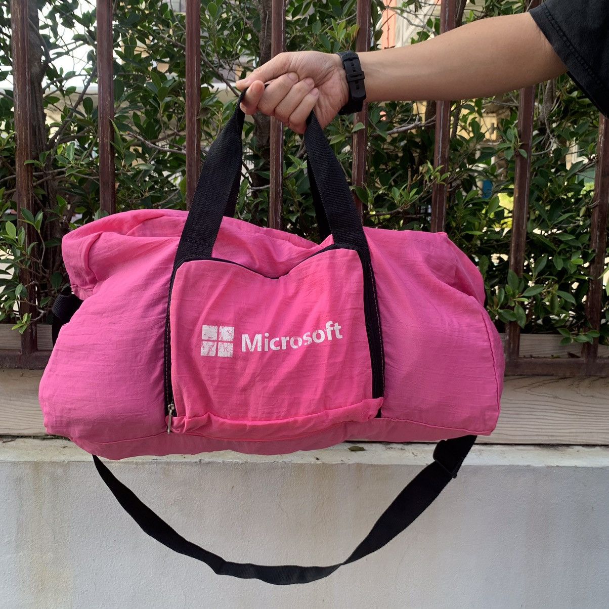 Microsoft Duffle Bag Very Rare Pink Vintage