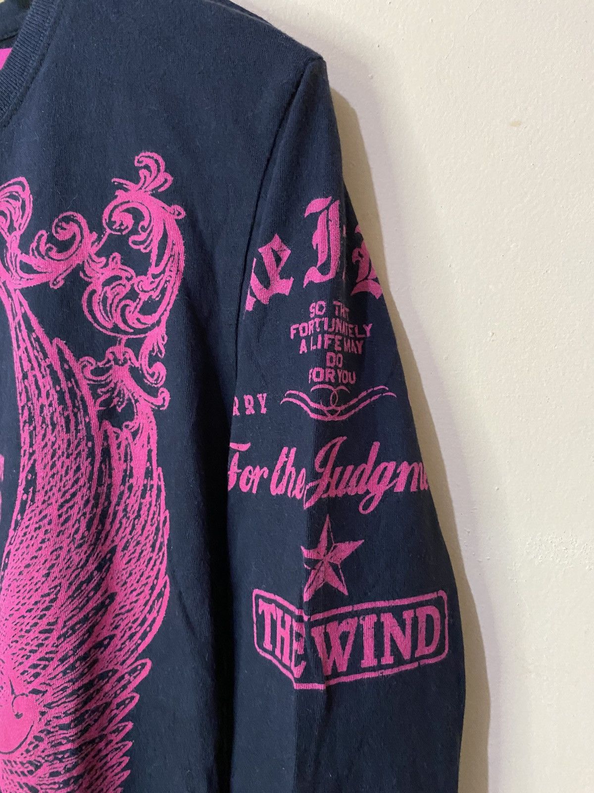If Six Was Nine Y2k Dangerous Warning Poem Skulls Long Sleeve Size US M / EU 48-50 / 2 - 4 Thumbnail