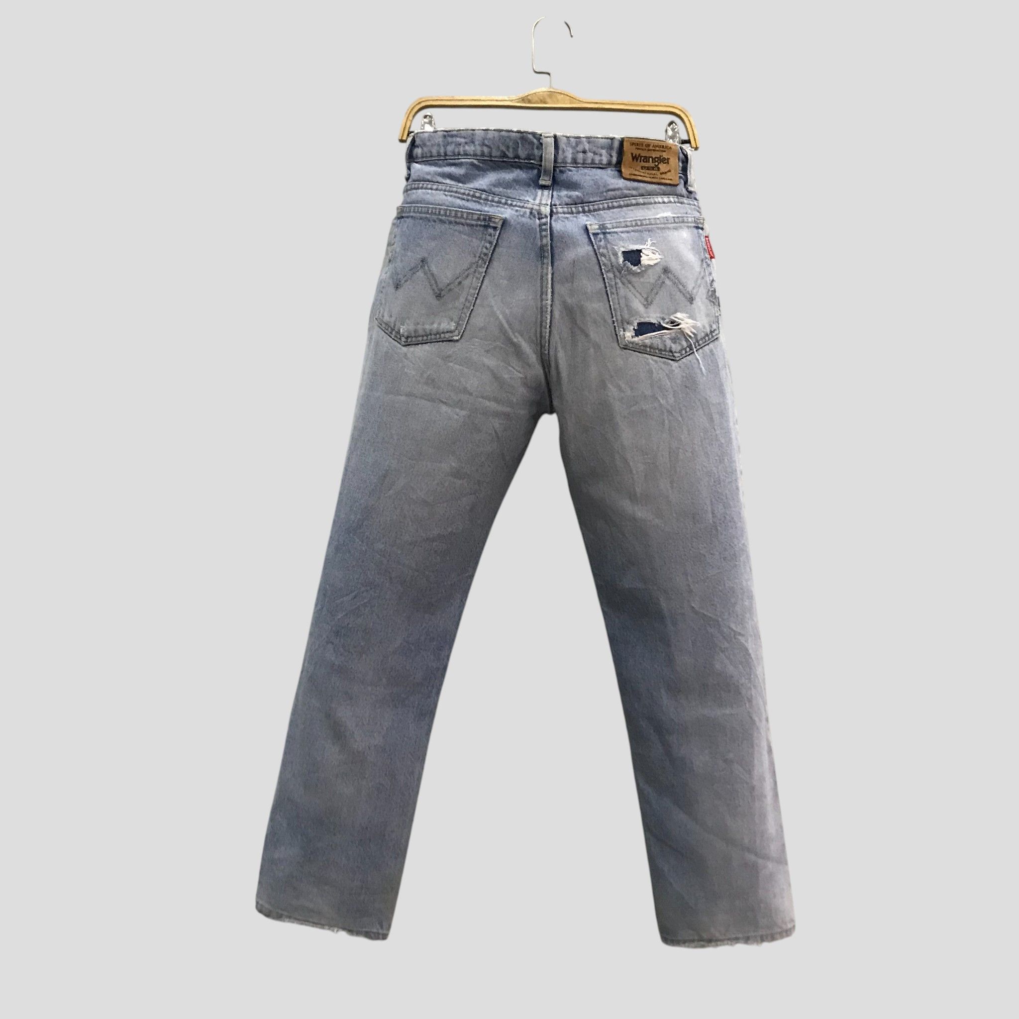 Wrangler Vintage Wrangler Light Wash High Waist Straight Leg Size US 31 - 2 Thumbnail