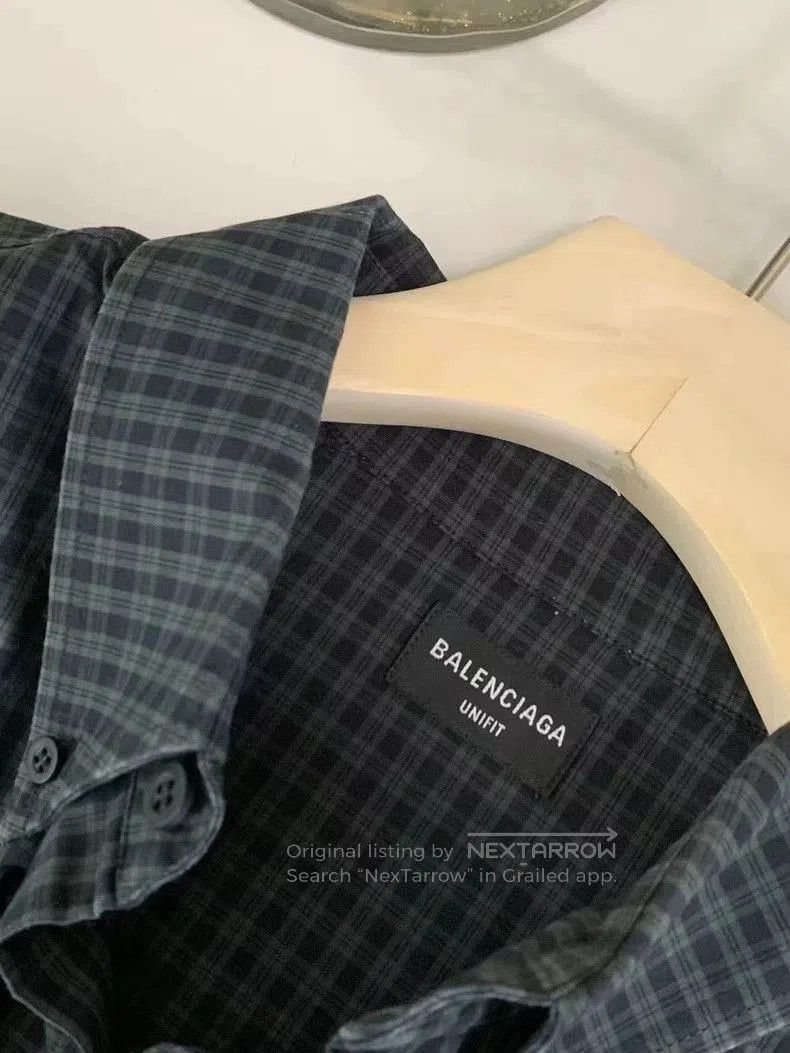 Balenciaga Balenciaga Irregular Plaid Shirt XS. Size US XS / EU 42 / 0 - 3 Thumbnail