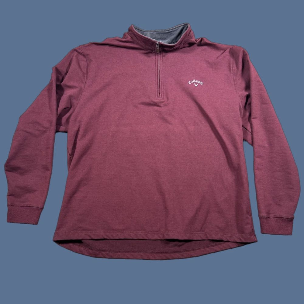 Callaway Callaway 1/4 Zip Pullover Mens XXL Red Long Sleeve Sweatshirt Golf Logo Shirt Size US XXL / EU 58 / 5 - 1 Thumbnail