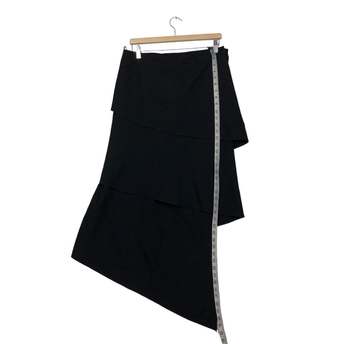 Jean Paul Gaultier 🔥ICONIC BLACK LONG SKIRT BONDAGE DESIGN RUNWAY DOUBLE LAYER Size 30" / US 8 / IT 44 - 12 Thumbnail