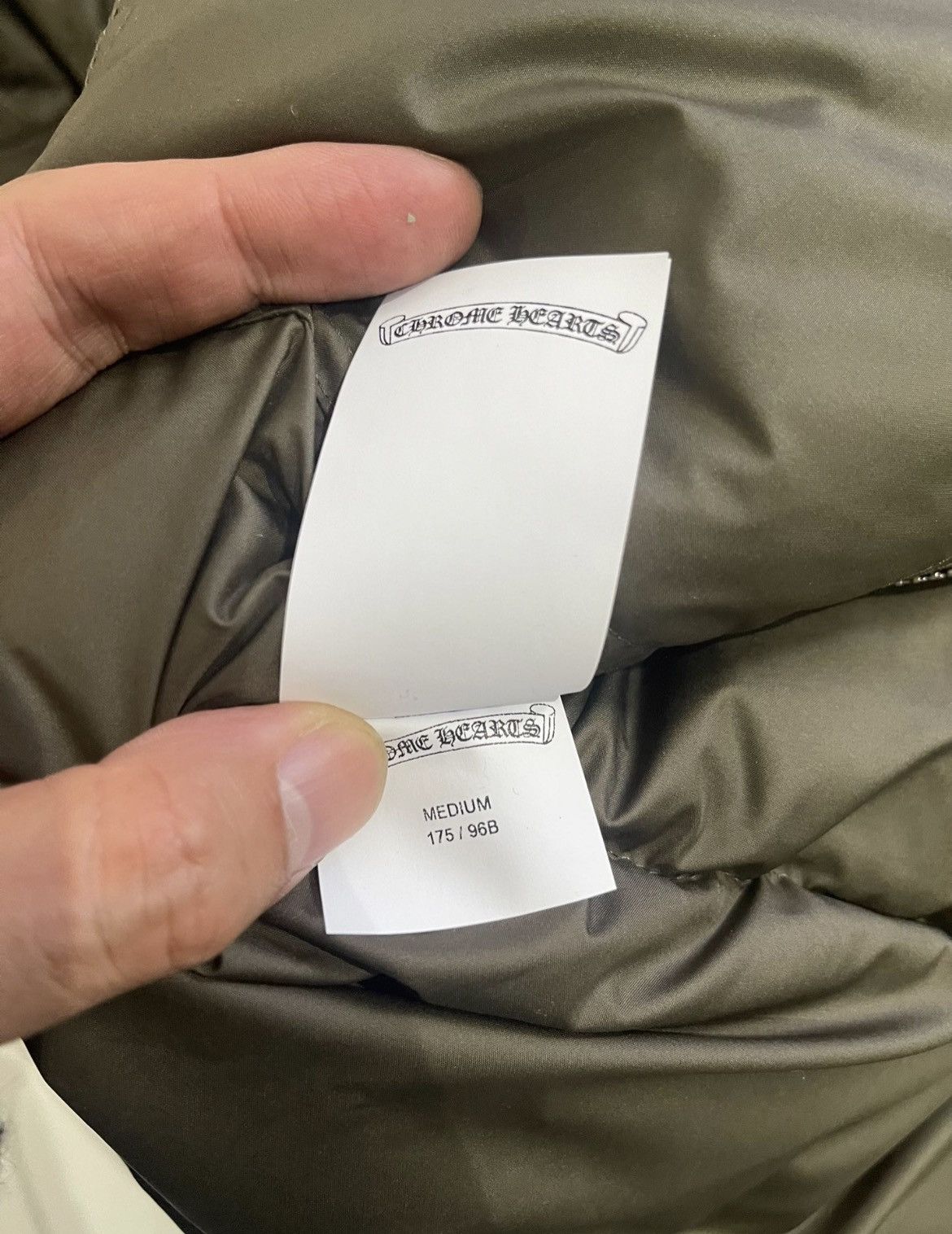 Chrome Hearts Army green plus cross pattern Stiff 2 puffer down jacket Size US M / EU 48-50 / 2 - 12 Thumbnail
