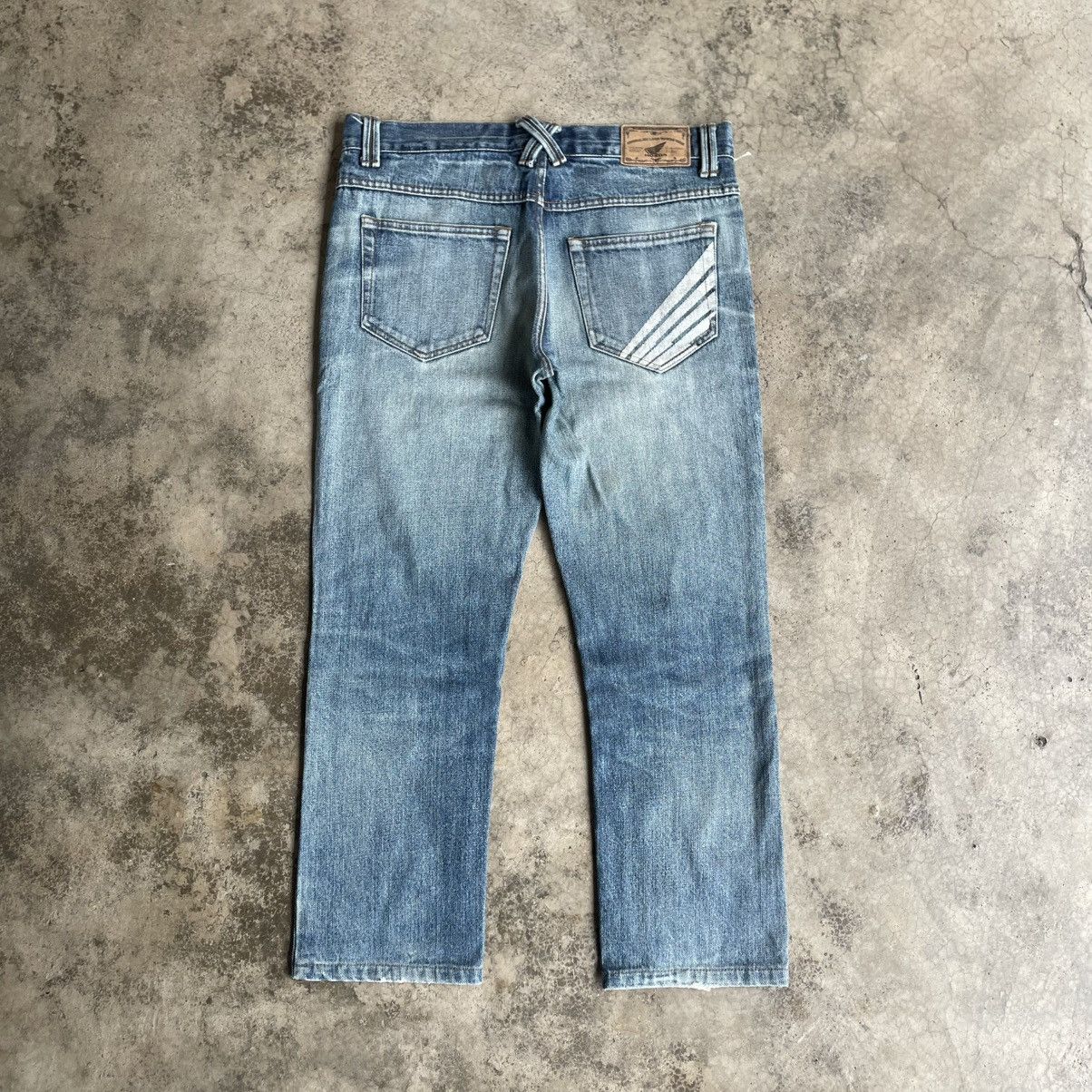 Honda 🔥🇯🇵Vintage Honda Stoned Washed Ripped Distress Denim Jeans Size US 34 / EU 50 - 4 Thumbnail