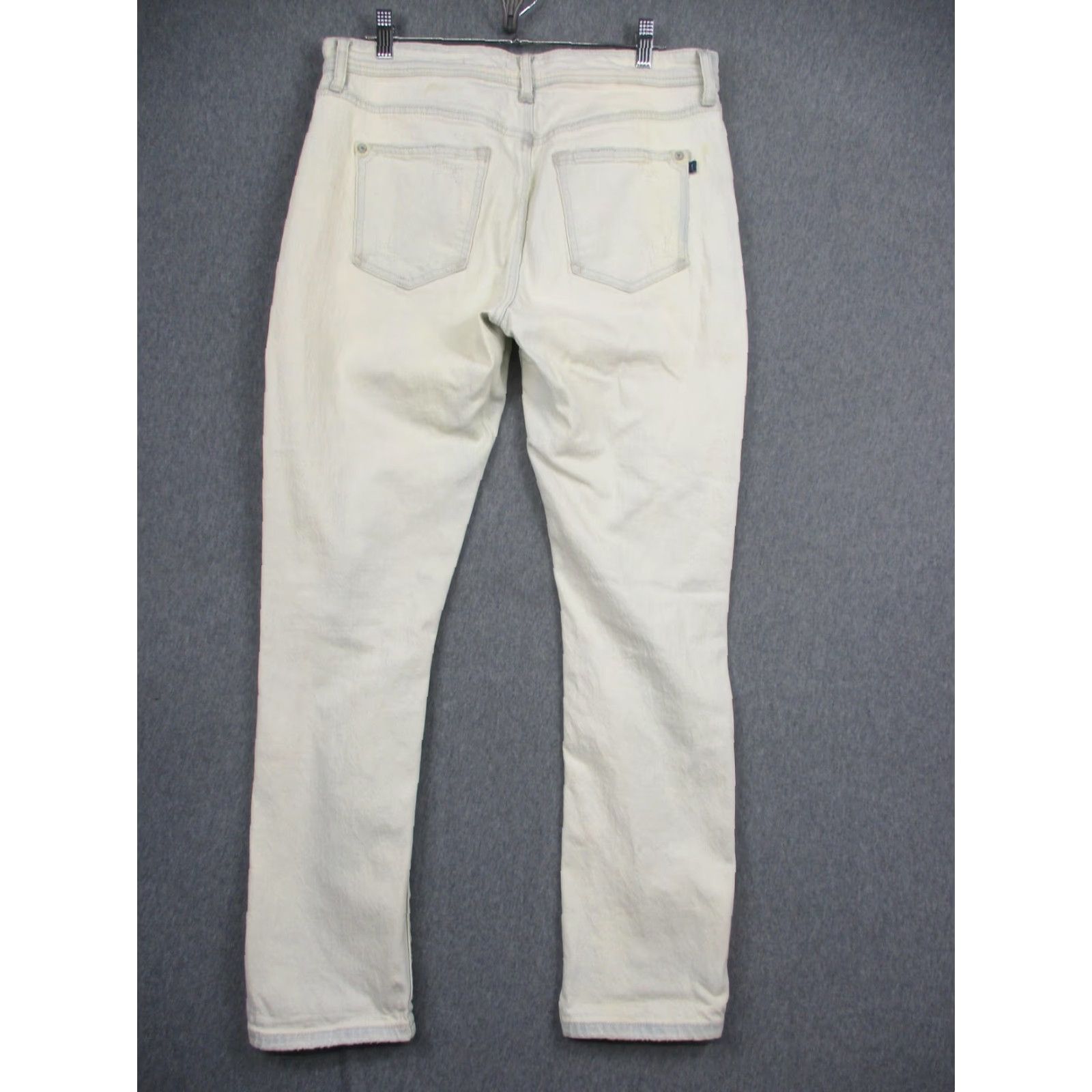 Vintage Pilcro Jeans Womens 28 White Distressed Slim Boyfriend Mid Rise Denim Ripped Pants Size 28" / US 6 / IT 42 - 6 Thumbnail