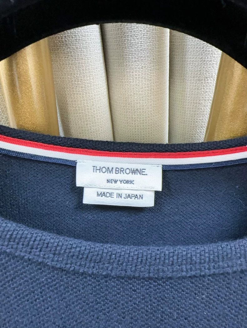 Thom Browne Thom browne Classic navy blue sleeves horizontal stripe lon Size US XL / EU 56 / 4 - 4 Thumbnail