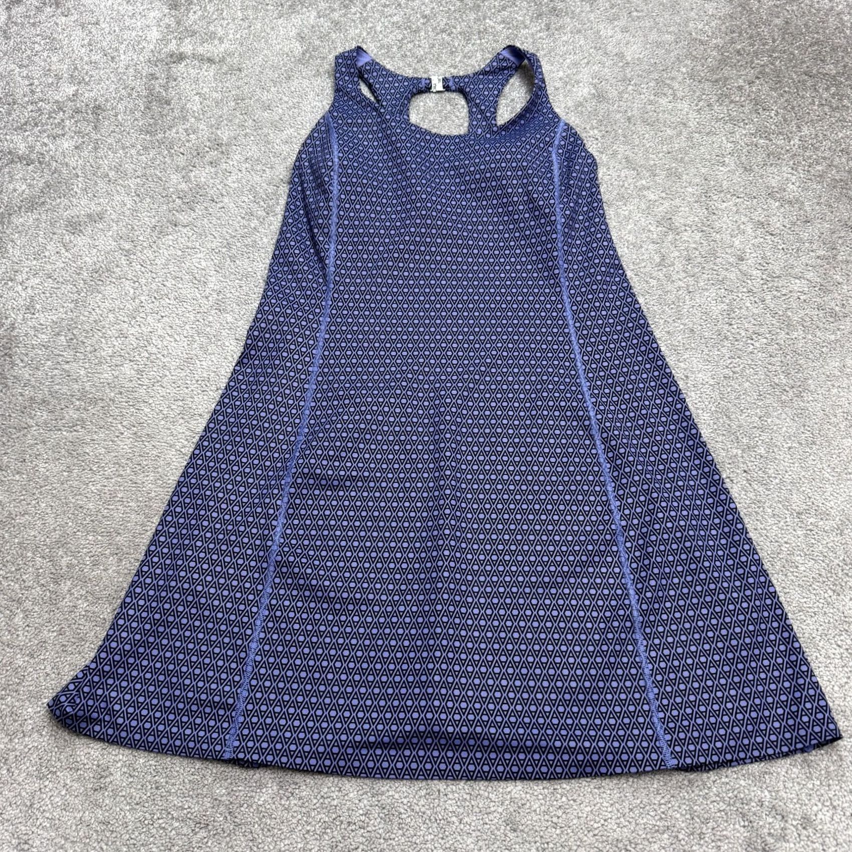 Athleta Athleta Ultimate Ease Racerback Midi Shift Dress Womens Small Purple Geometric Size S / US 4 / IT 40 - 2 Thumbnail