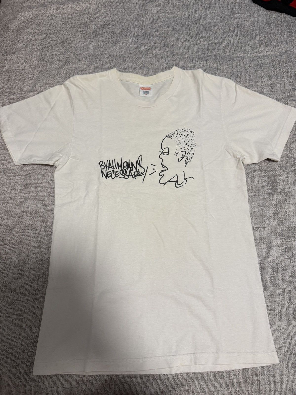 Supreme Supreme fw14 KRS one all means tee white medium Size US M / EU 48-50 / 2 - 2 Thumbnail