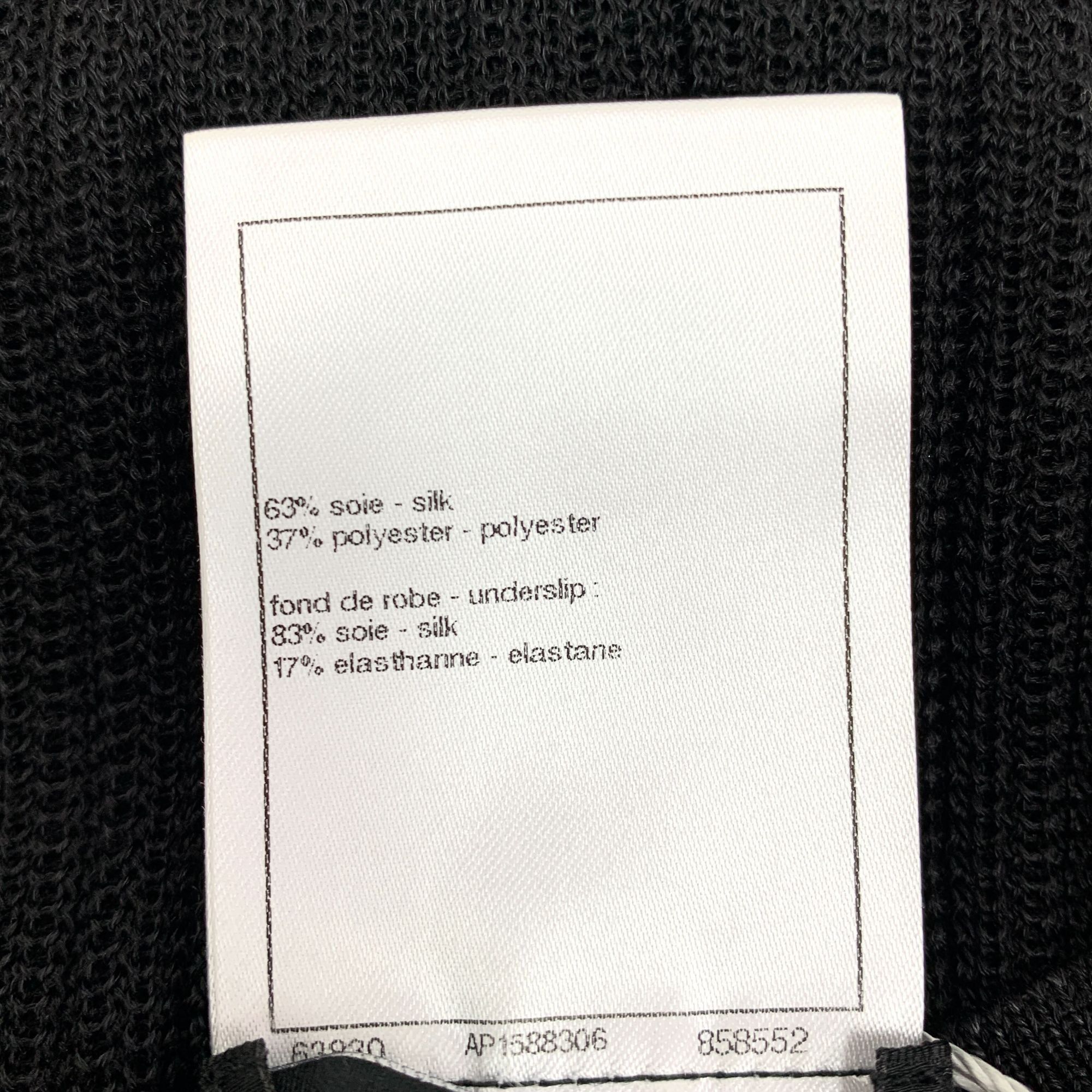 Chanel Chanel Black Crystal Logo Silk Sleeveless Knit Dress (Size S Size XS / US 0-2 / IT 36-38 - 3 Thumbnail