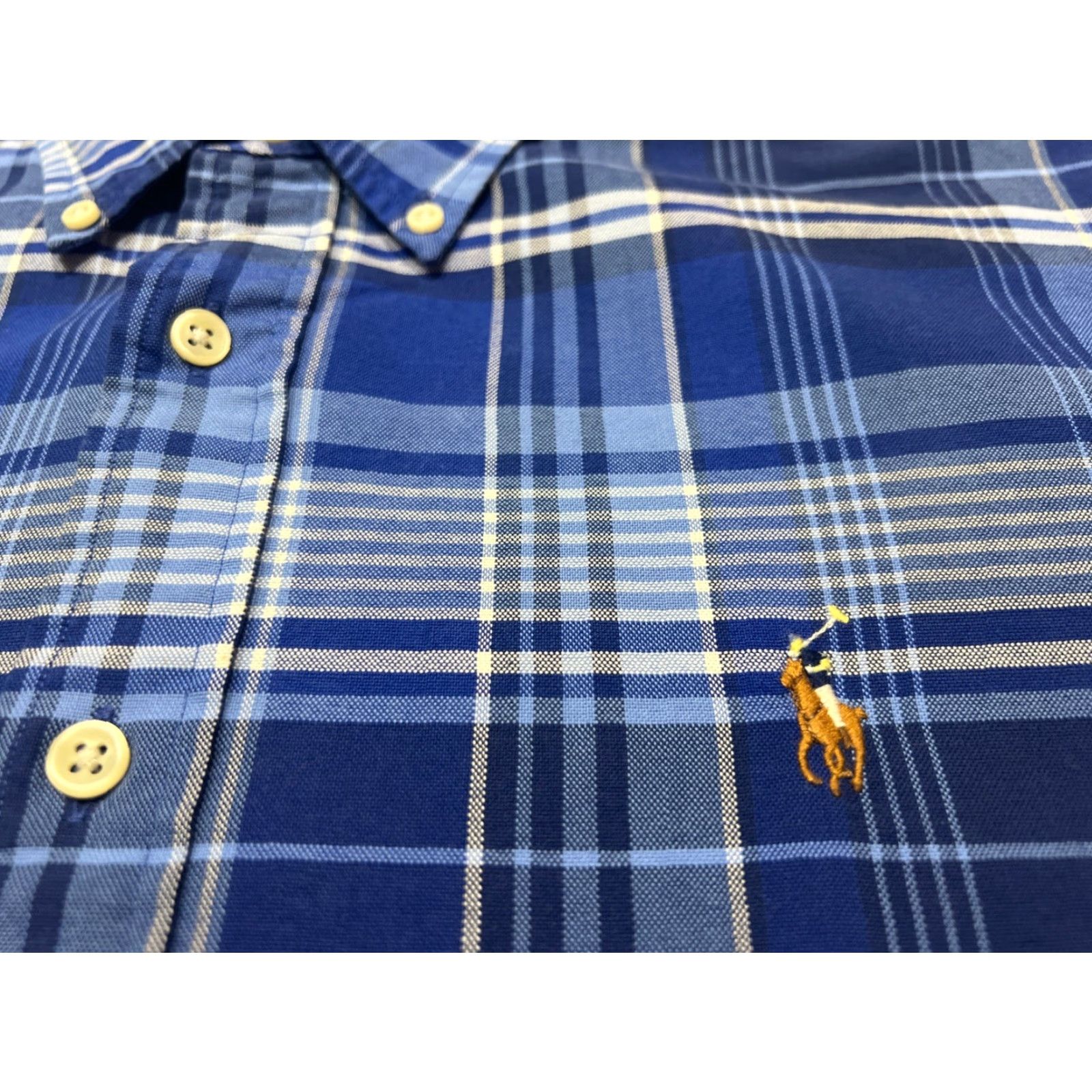 Ralph Lauren Ralph Lauren Shirt Men Button-Up Plaid Blue Long Sleeve M Size US M / EU 48-50 / 2 - 2 Thumbnail