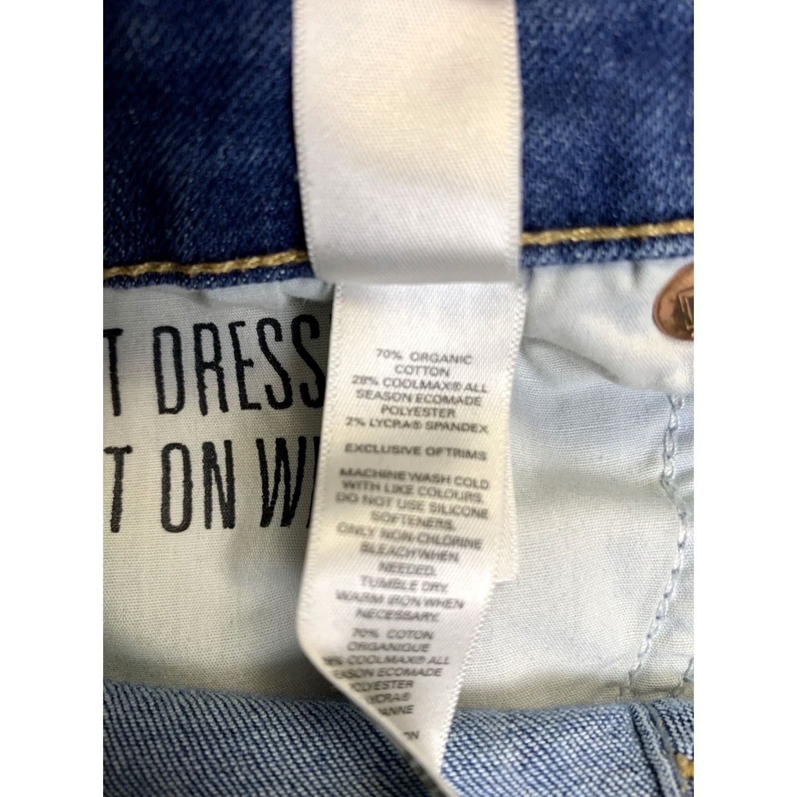DUER DUER Jeans Mens 29x28 Blue Performance Denim Y2K Dark Wash Regular Fit 5-Pocket Button Zip Size US 29 - 6 Thumbnail