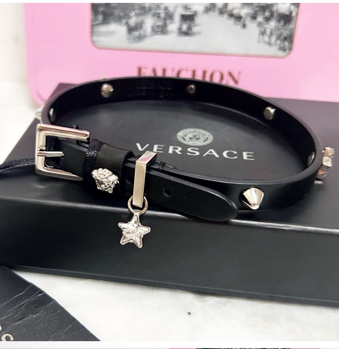 Versace Authentic Versace NWT Medusa Crystal Star Black Stud Choker Size ONE SIZE - 11 Thumbnail