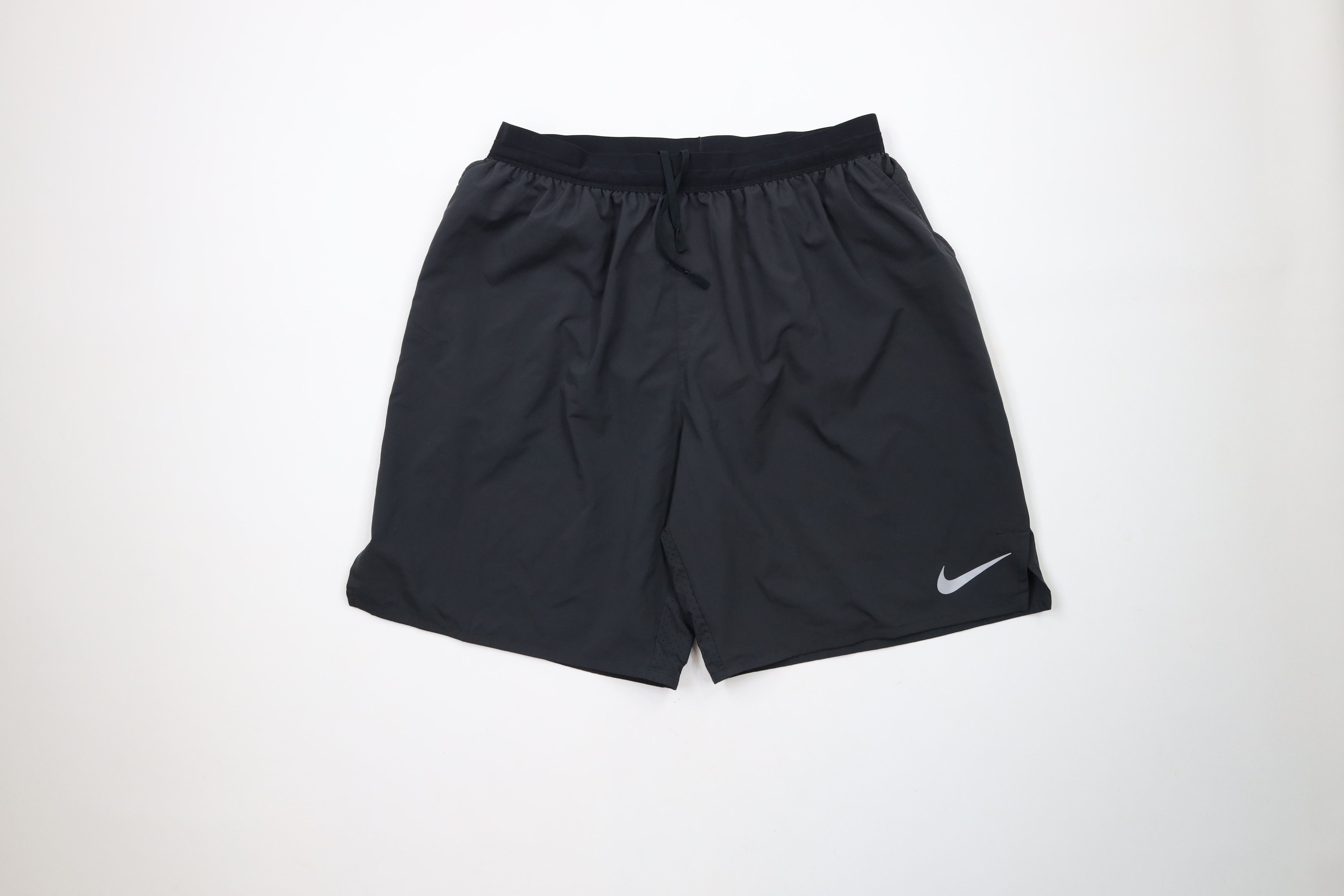 Nike × Vintage Nike Reflective Swoosh Above Knee Lined Running Shorts Size US 36 / EU 52 - 1 Thumbnail