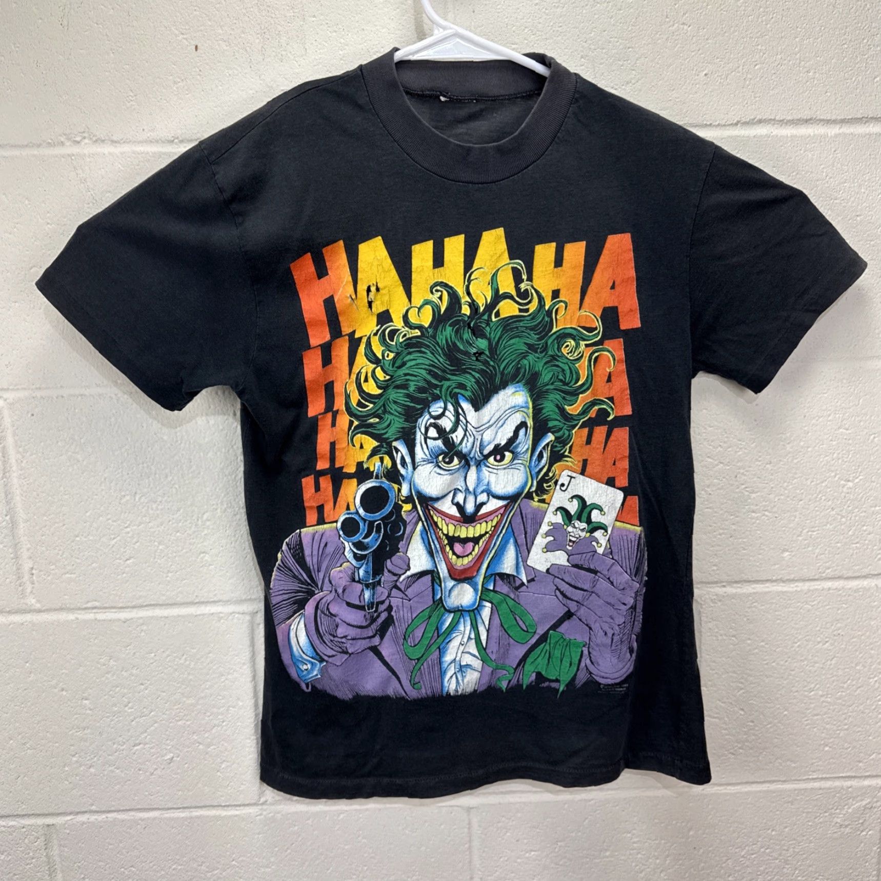 DC Comics VINTAGE 1989 DC Comics Batman Joker T-Shirt Men Small Graphic Print 80s Comic Cosplay Size US S / EU 44-46 / 1 - 2 Thumbnail
