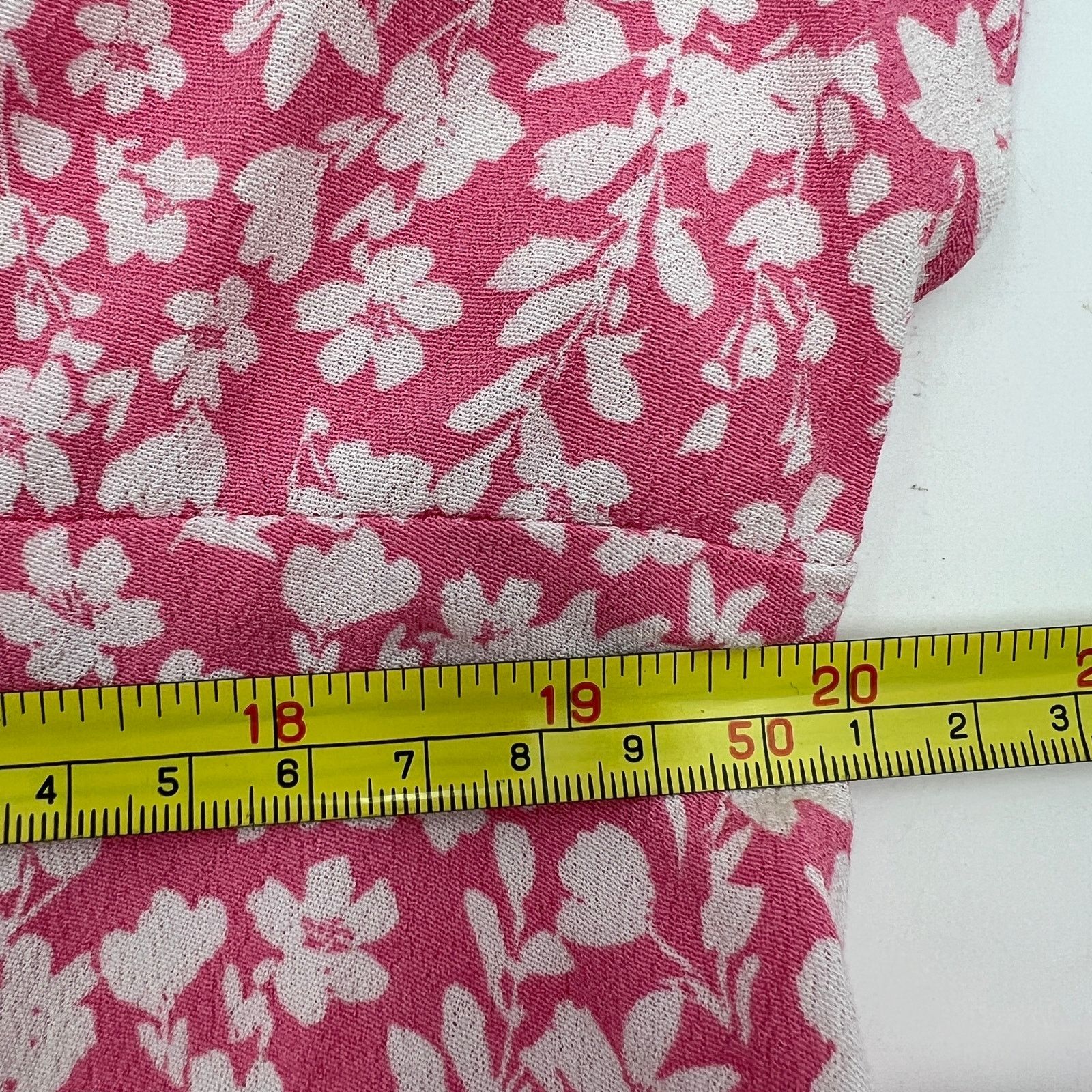 Other Olivia Bonas Two Tone Ditsy Floral Pink Midi Dress Size XL / US 12-14 / IT 48-50 - 8 Thumbnail