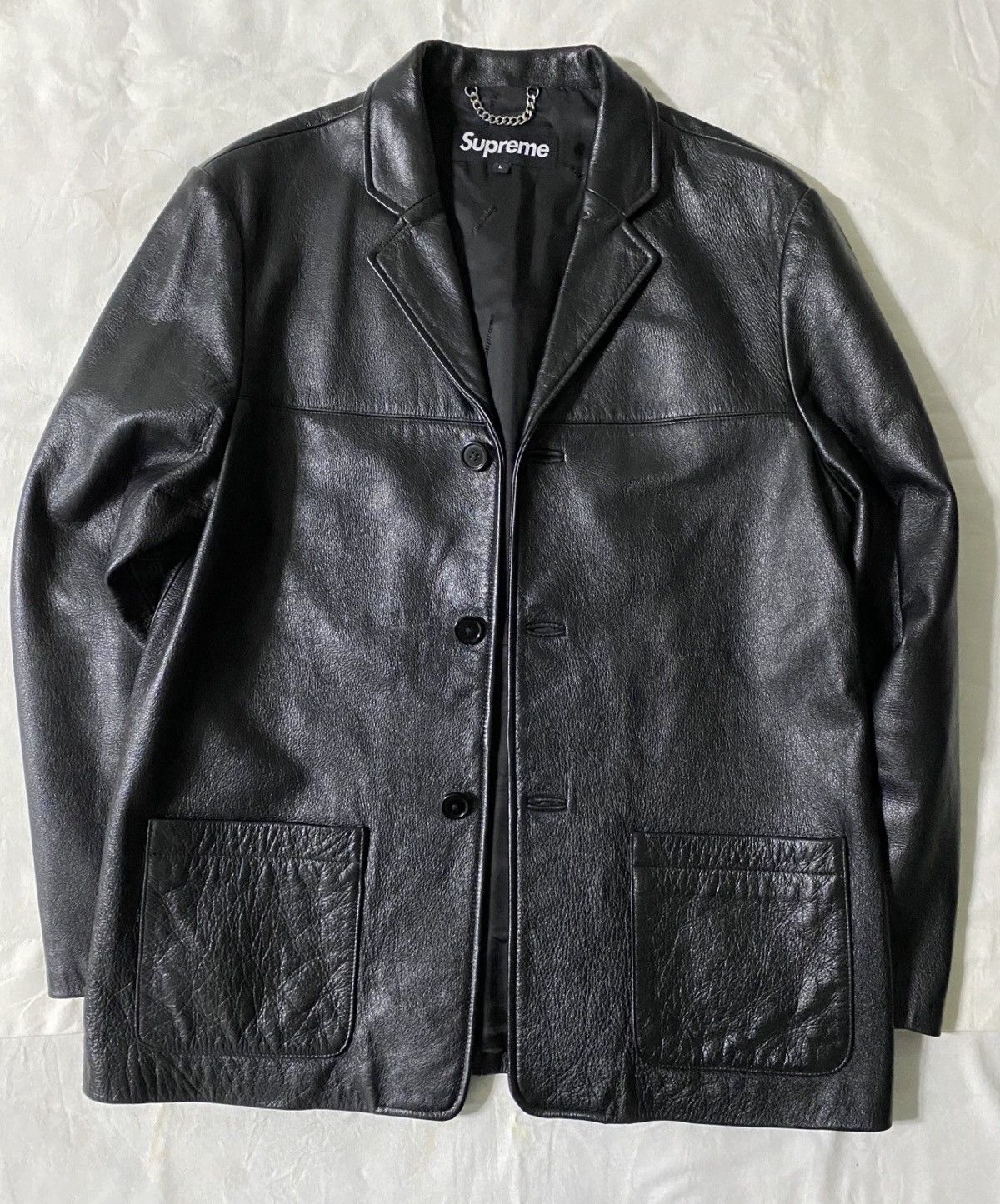 Supreme leather 2024 car coat