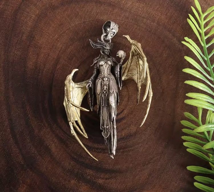 Jewelry GOTHIC Demon Queen Pendant Necklace – 60cm Chain – Size ONE SIZE - 3 Thumbnail