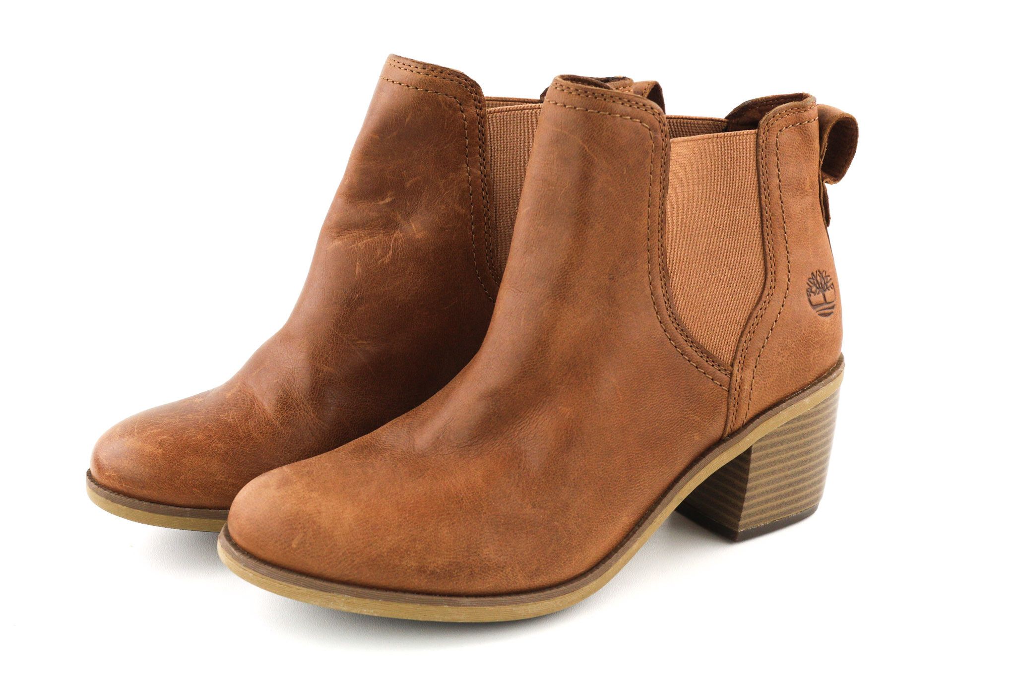 Timberland A1Z5G-A6234 EU37.5/38 Brown Leather Ankle Heels 81501 Size US 6.5 / IT 36.5 - 4 Thumbnail