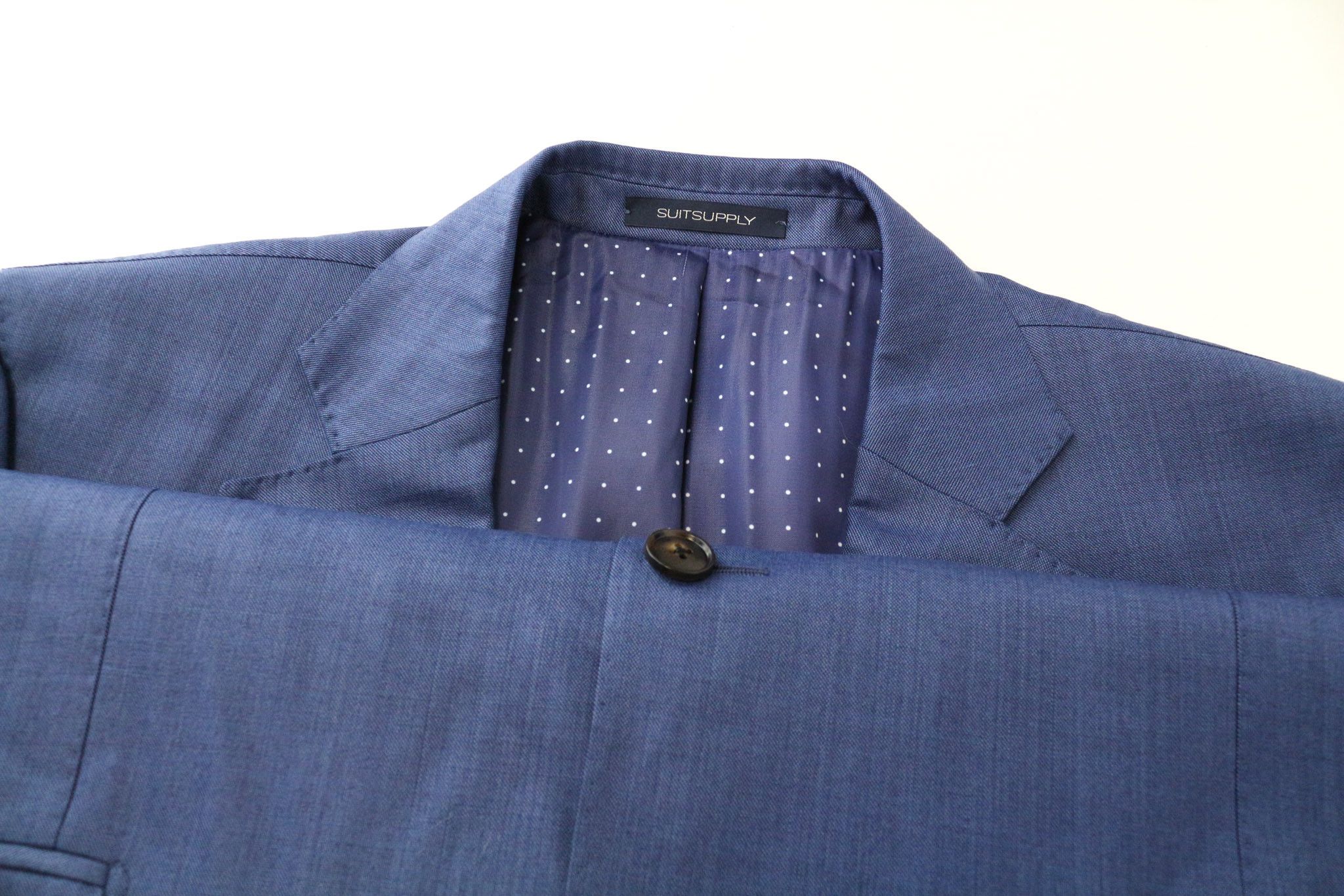 Suitsupply LA SPALLA UK48S Blue Slim Wool S150s Blazer 75610 Size 48S - 3 Thumbnail