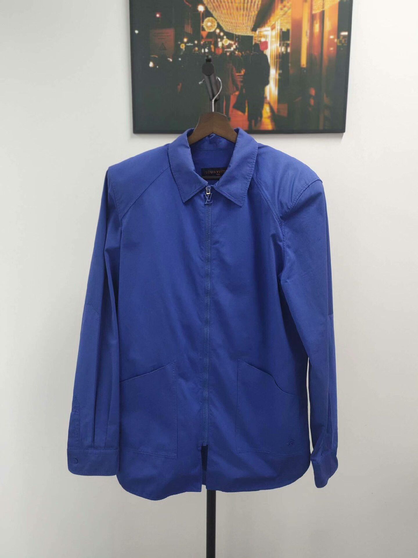 Louis Vuitton Louis Vuitton Blue Long Sleeve Coat Size L Size US L / EU 52-54 / 3 - 1 Thumbnail