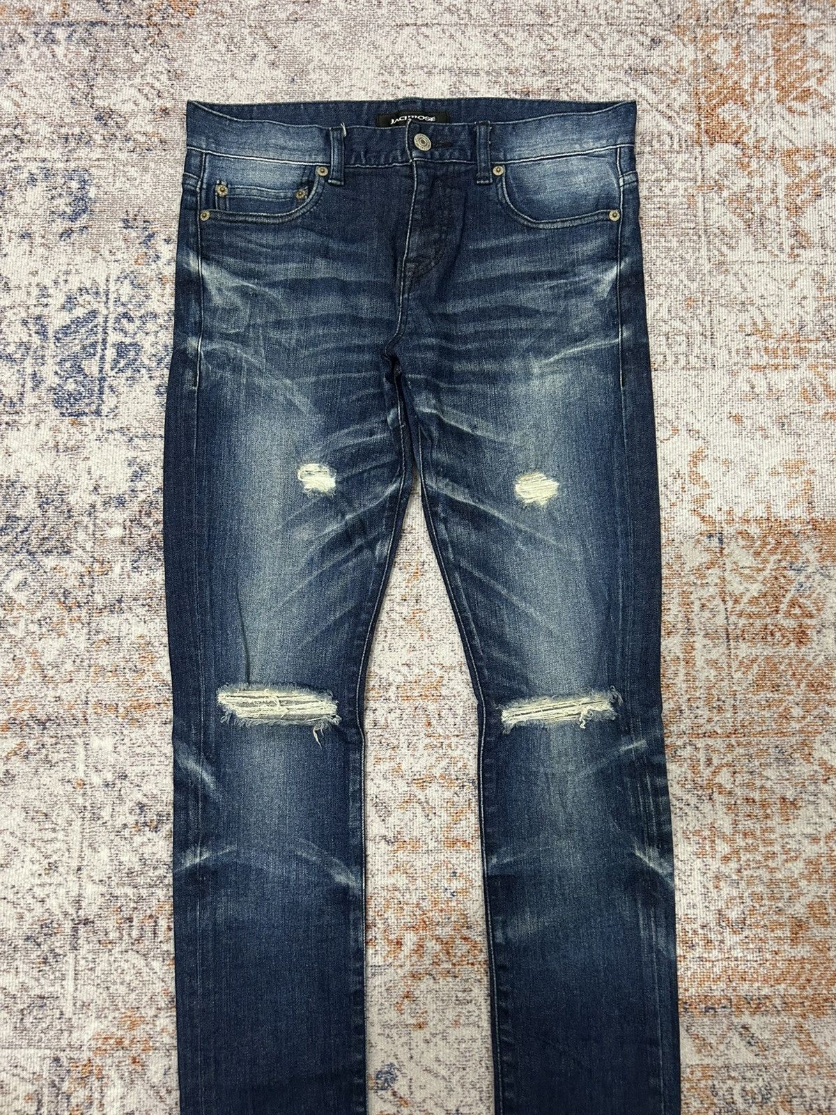 JACKROSE Jackrose Japan Distressed Skinny Jeans Size US 30 / EU 46 - 6 Thumbnail