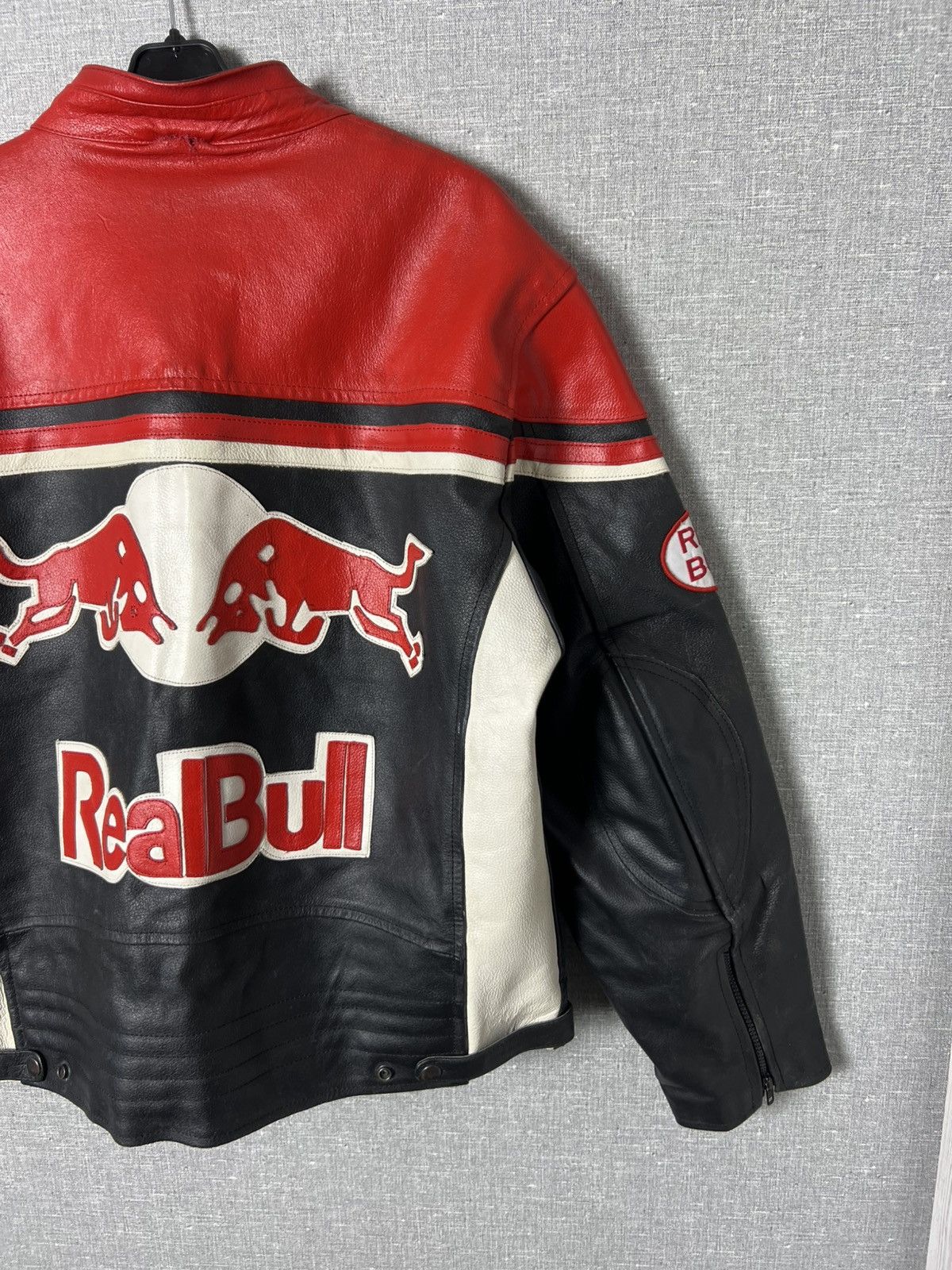 Genuine Leather × Red Bull × Vintage REAL BULL Racing Leather Jacket Biker Alpinestars Michelin Size US L / EU 52-54 / 3 - 17 Thumbnail