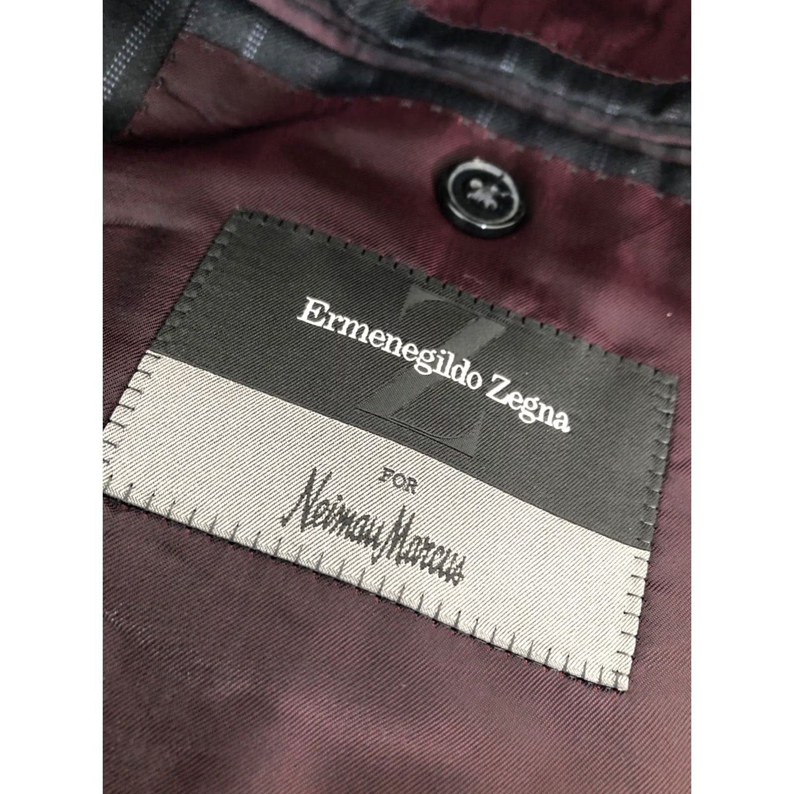 Ermenegildo Zegna ERMENEGILDO ZEGNA TROFEO/ROMA Wool 46R Striped Blazer Jacket - EXCELLENT Blazer Mens 46R Black Red White Size 46R - 7 Thumbnail