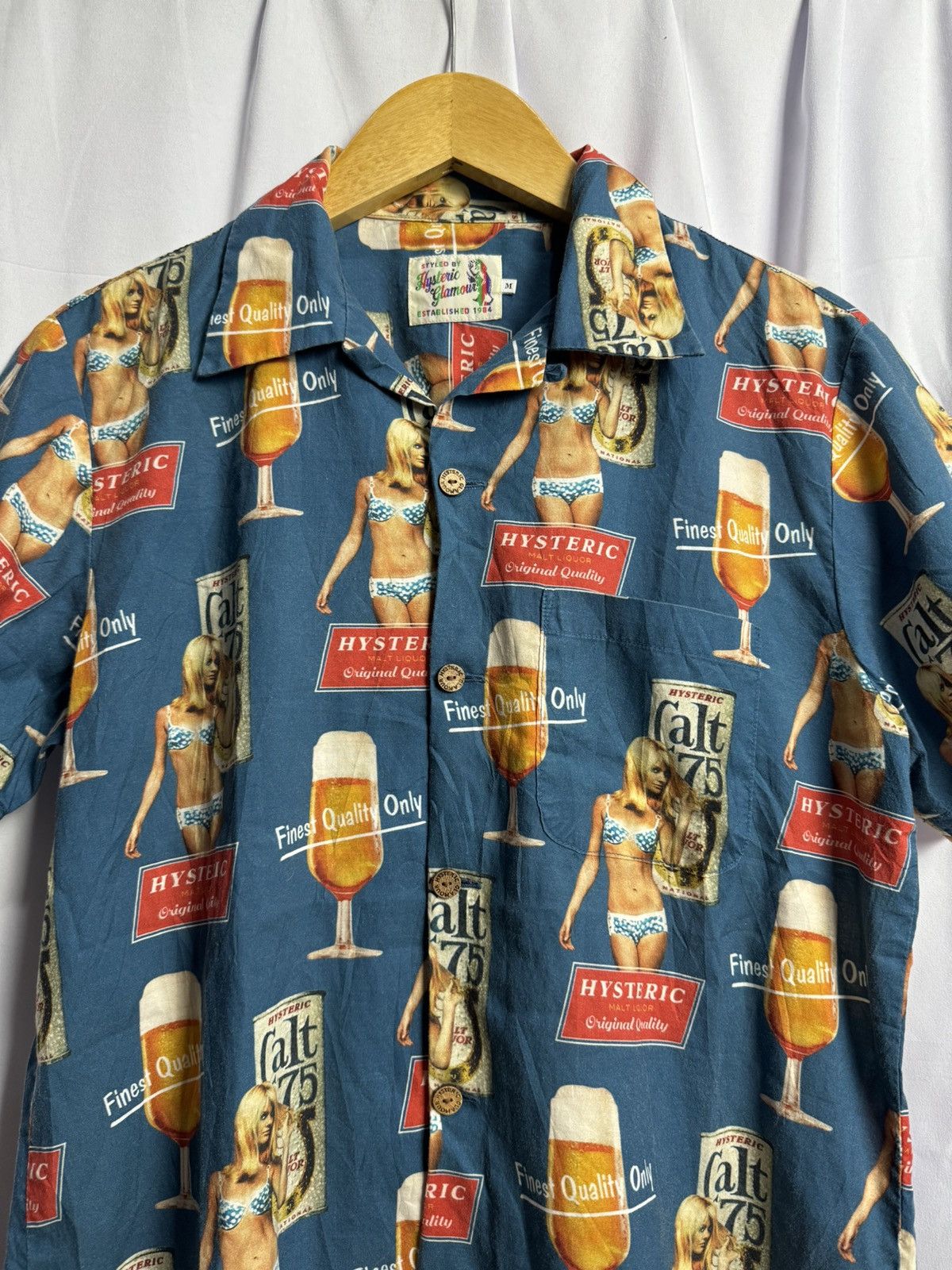 Hysteric Glamour × Japanese Brand Hysteric Glamour Malt Liquor Button Shirt Size US M / EU 48-50 / 2 - 4 Thumbnail