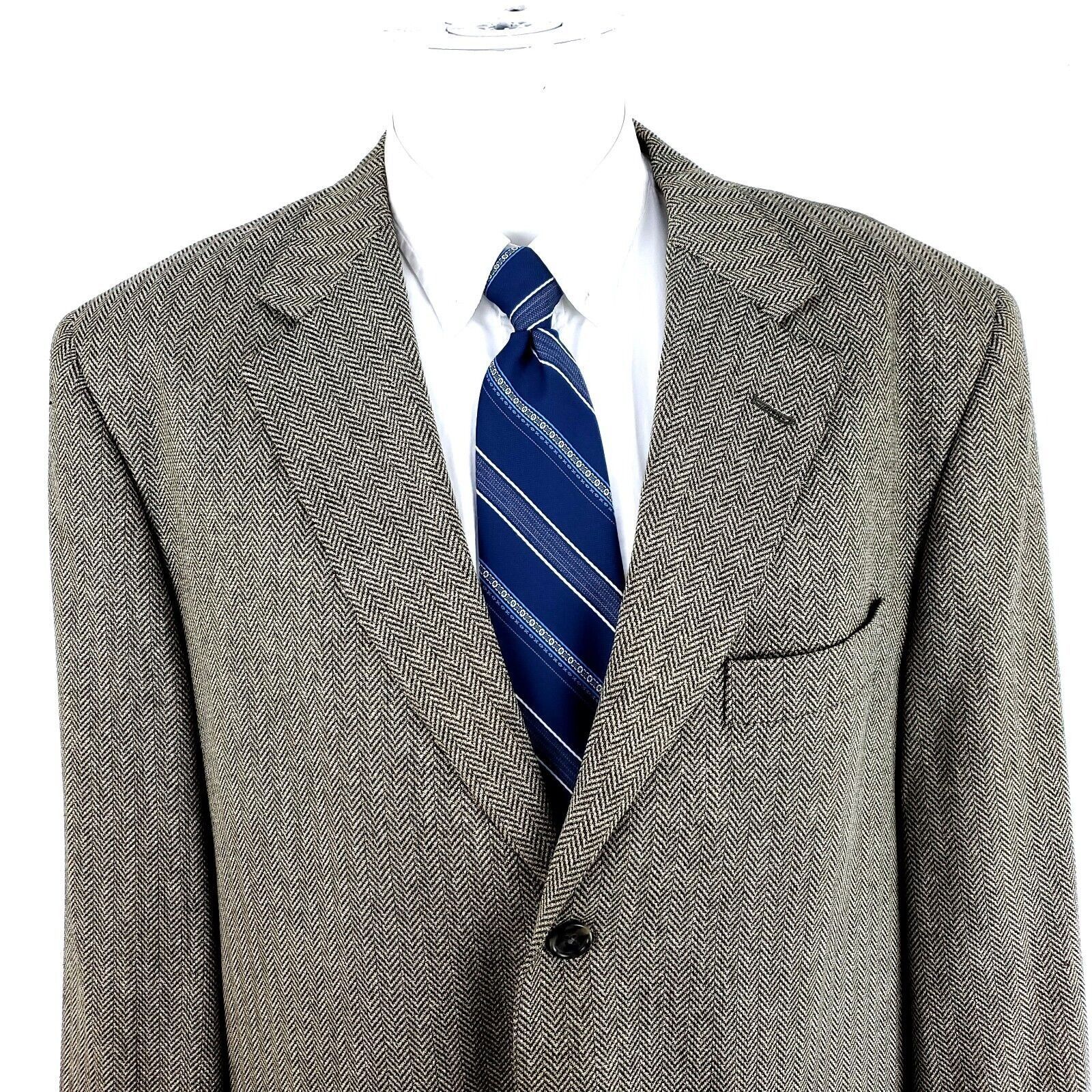 Tallia Tallia Nordstrom Super 100s Worsted Wool Silk 2 Button Sport Size 46L - 1 Thumbnail
