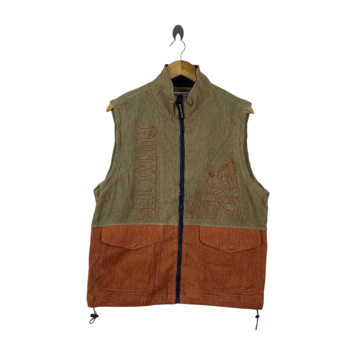 Vintage Vintage MAGIXSON CITY CLUB Funky Time Cartoon Vest Jacket Size L / US 10 / IT 46 - 1 Thumbnail