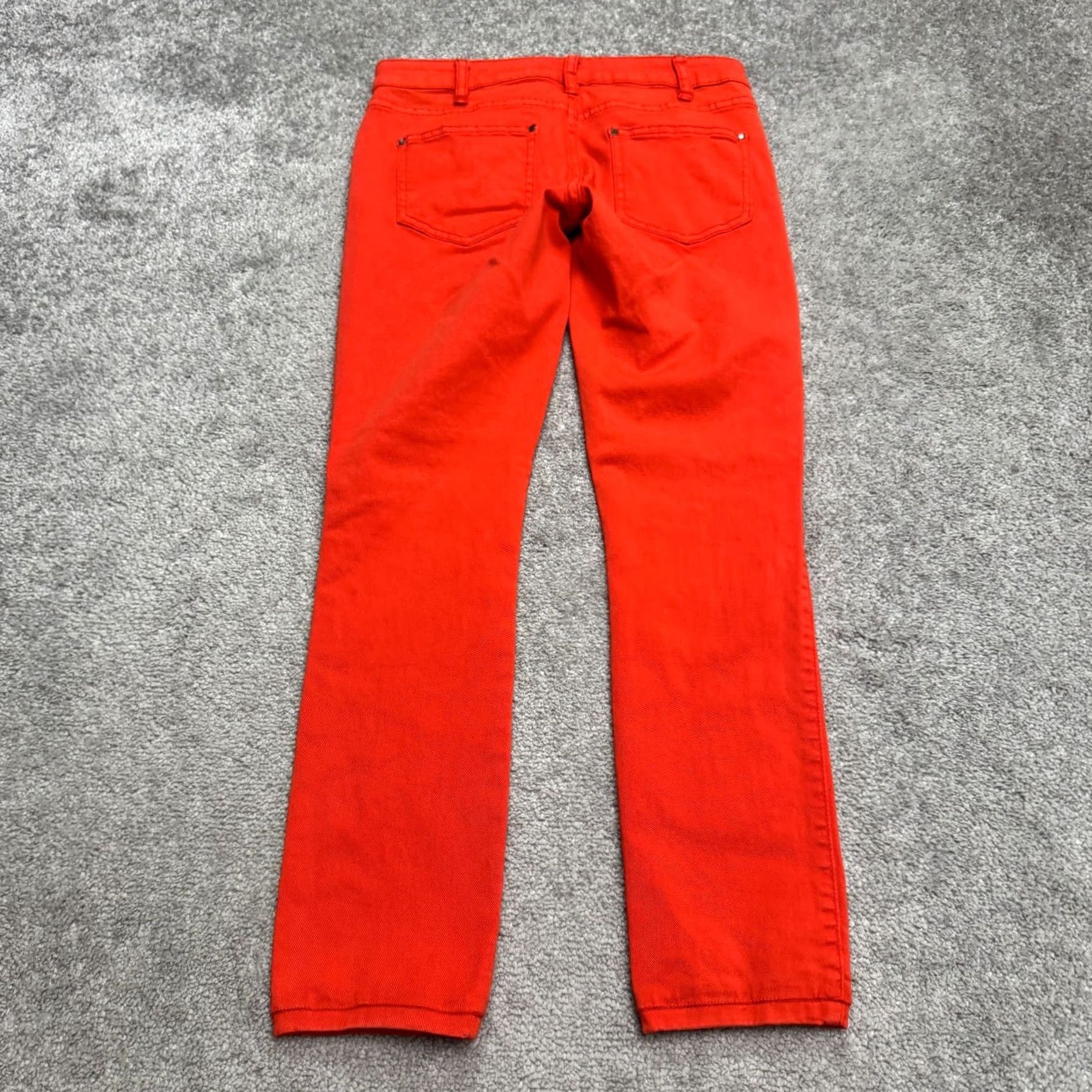 Club Monaco VINTAGE Club Monaco Jeans Womens 4 Red Zip Pockets Skinny 28x27 Cotton Blend Denim Regular Modern City Streetwear Mens? Size 27" / US 4 / IT 40 - 2 Thumbnail