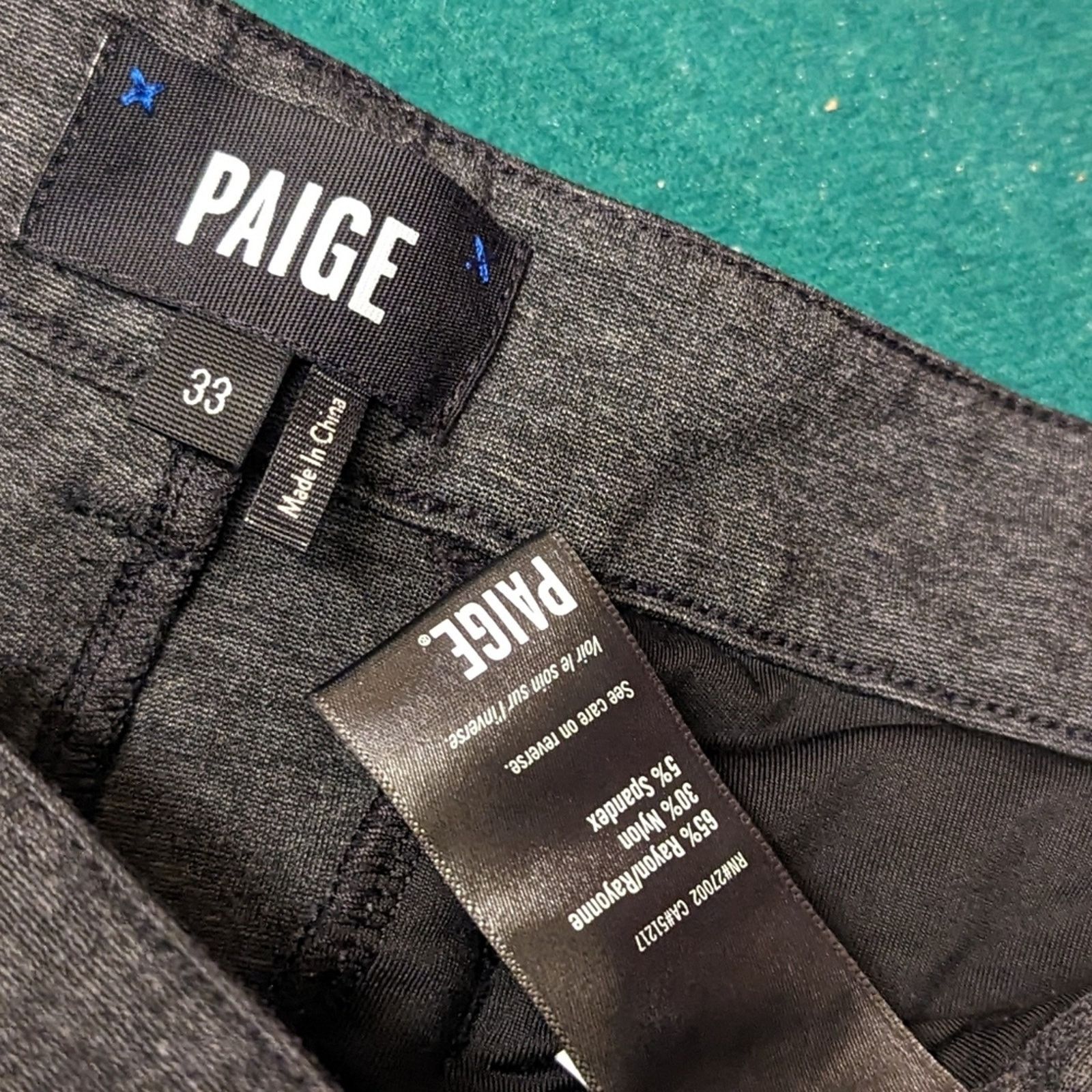 Paige Paige men's M8073747013 Paige Stafford 33w, 29.5 inseam Size US 33 - 3 Thumbnail