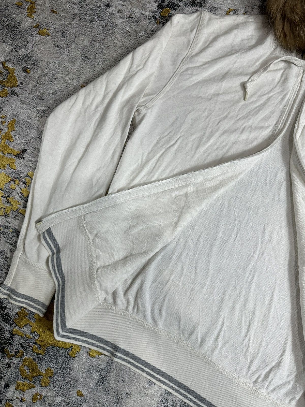 20471120 WHITE COLOUR FUR ZIP HOODIE IF SIX WAS NINE LGB STYLE Size US M / EU 48-50 / 2 - 3 Thumbnail