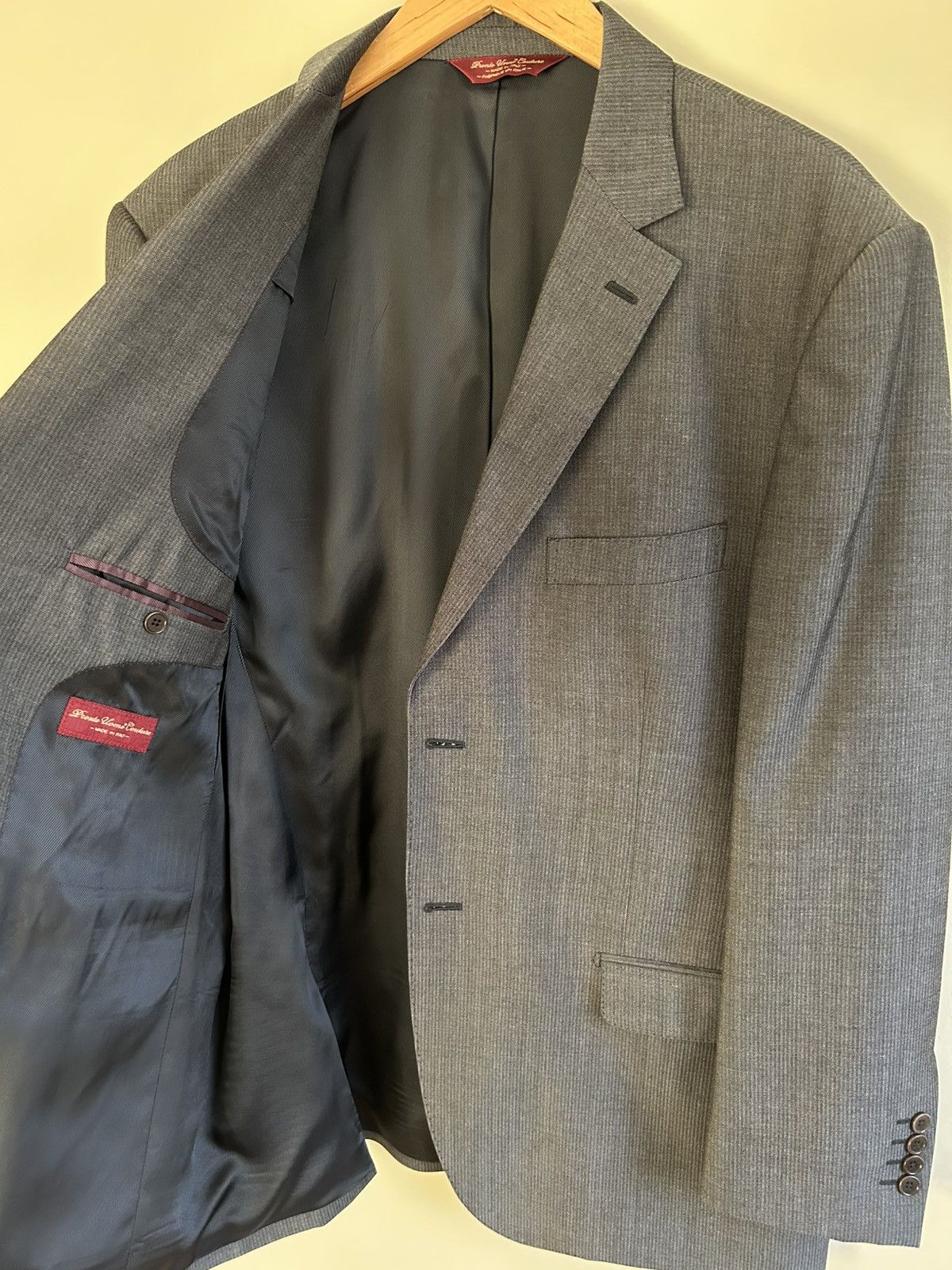 Pronto Uomo Pronto Uomo Couture Tollegno 1900 Wool Blazer Sport Jacket Size 44R - 7 Thumbnail