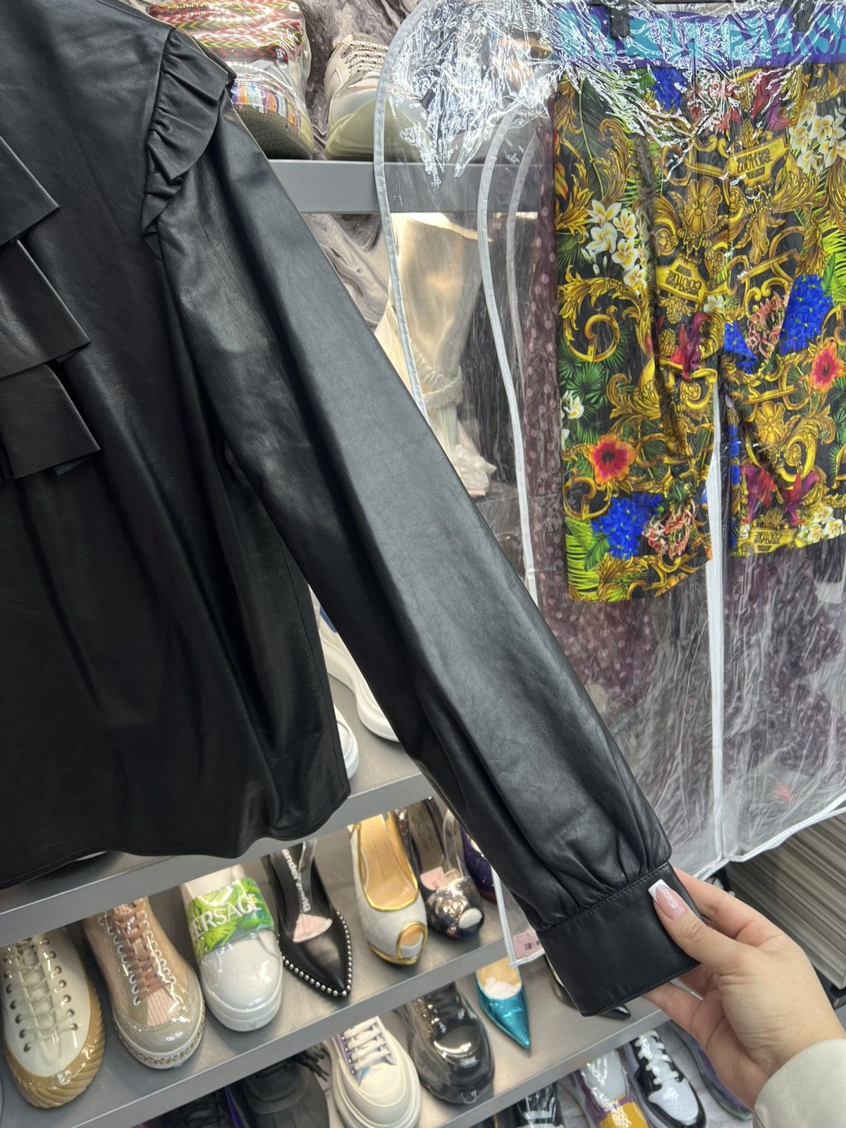Saint Laurent Paris Saint Laurent Leather Blouse Size S / US 4 / IT 40 - 3 Thumbnail