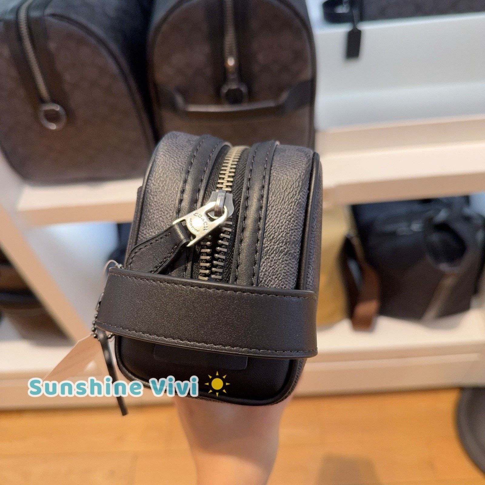 Coach NWT Coach Large Travel KitIn CAR19 CHARCOAL/BLACK Size ONE SIZE - 3 Thumbnail